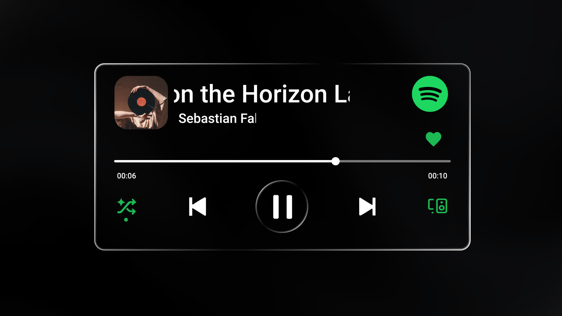 Music Player Liquid Glass Widget
