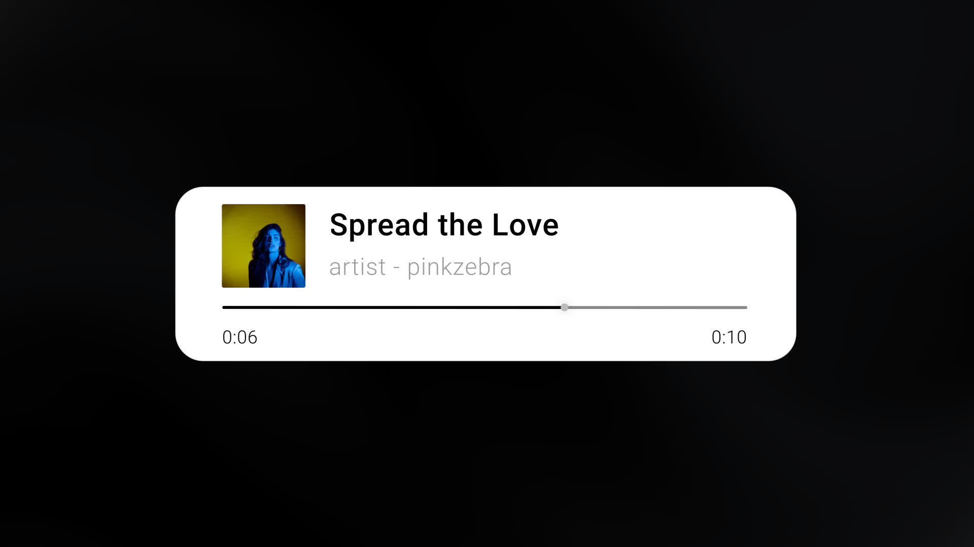 Music Player Notification Card