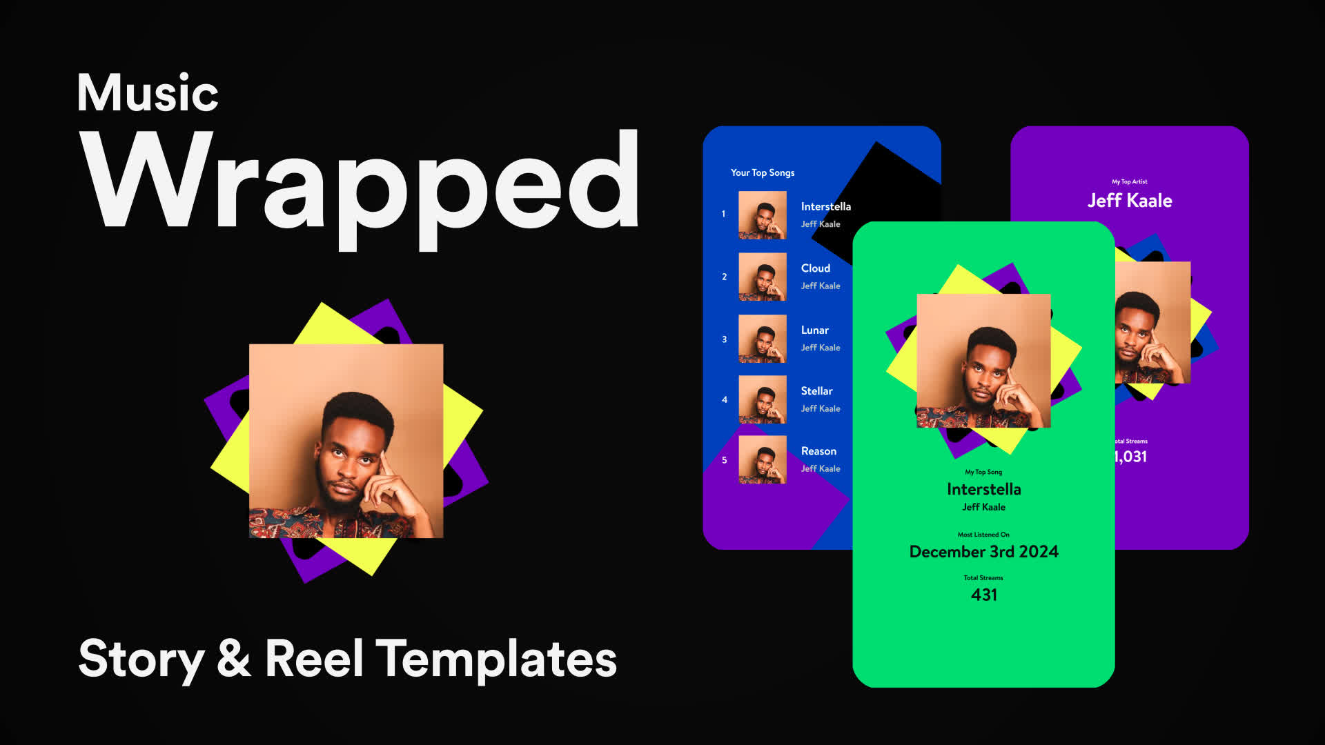 Music Wrapped Socials Templates