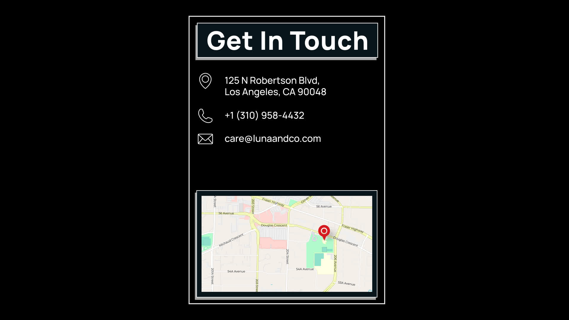 Navigation Pin Contact Card