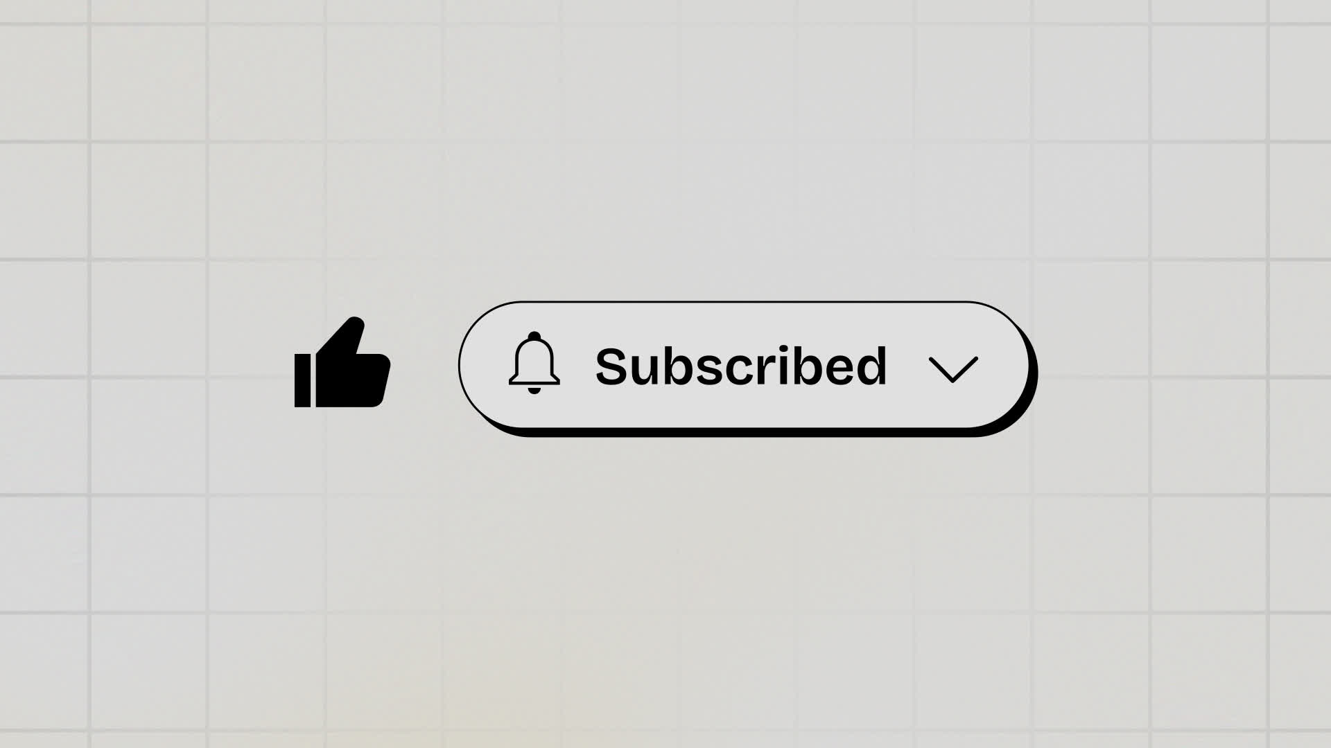 Neo Brutalism Capsule Subscribe Button With Like Icon