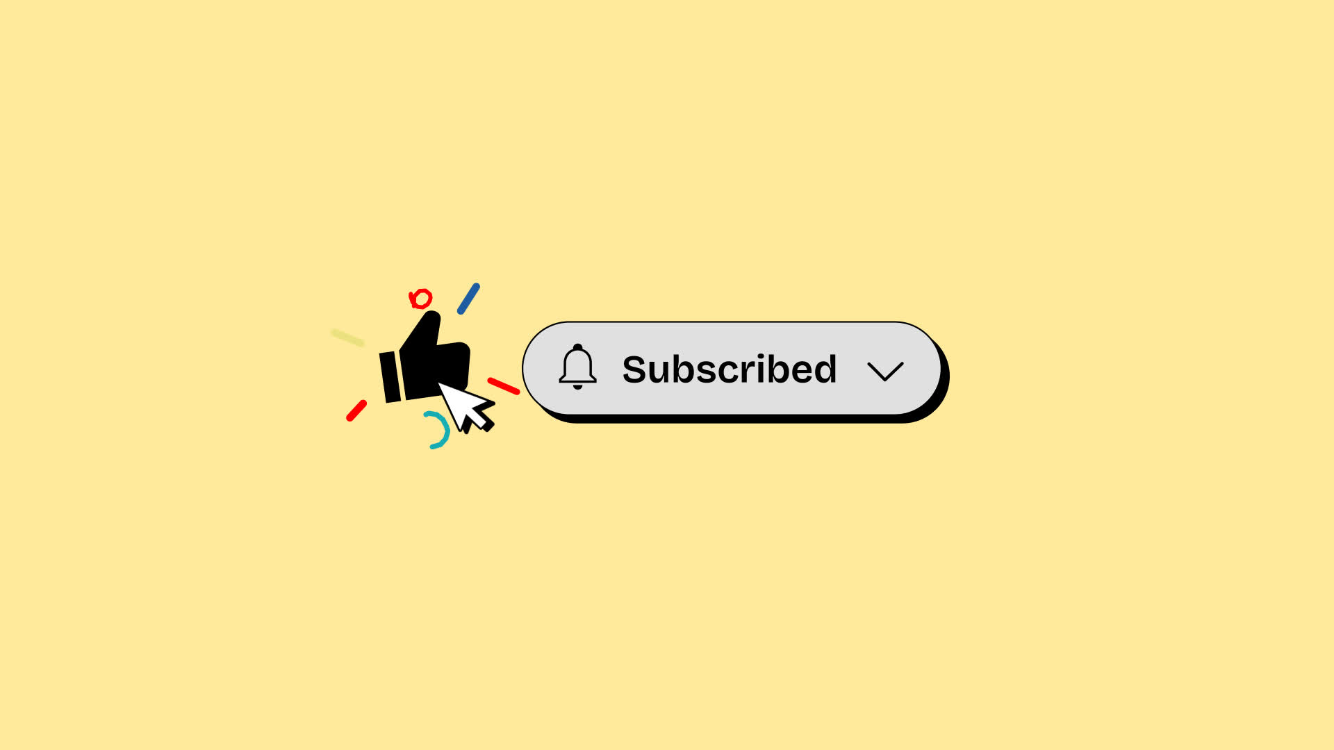 Neo Brutalism Like And Subscribe Button Animation