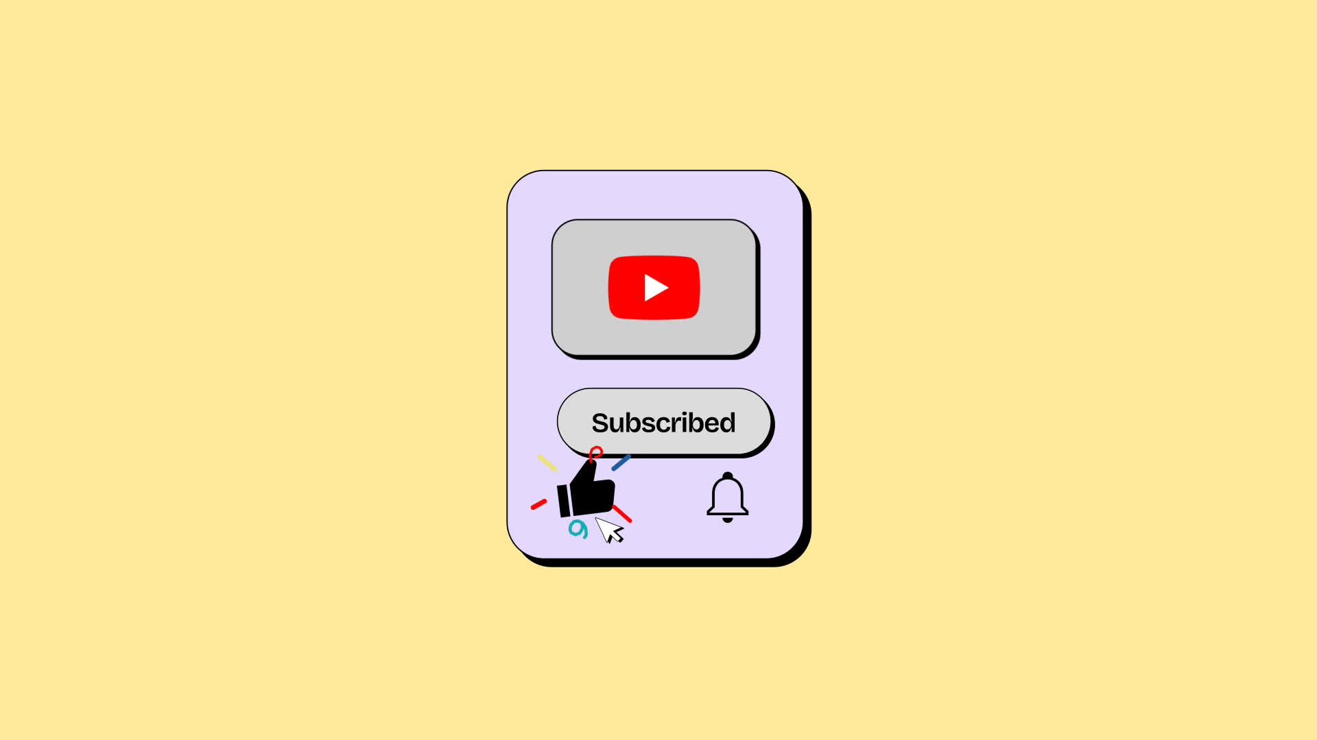 Neo Brutalism Subscribe Button