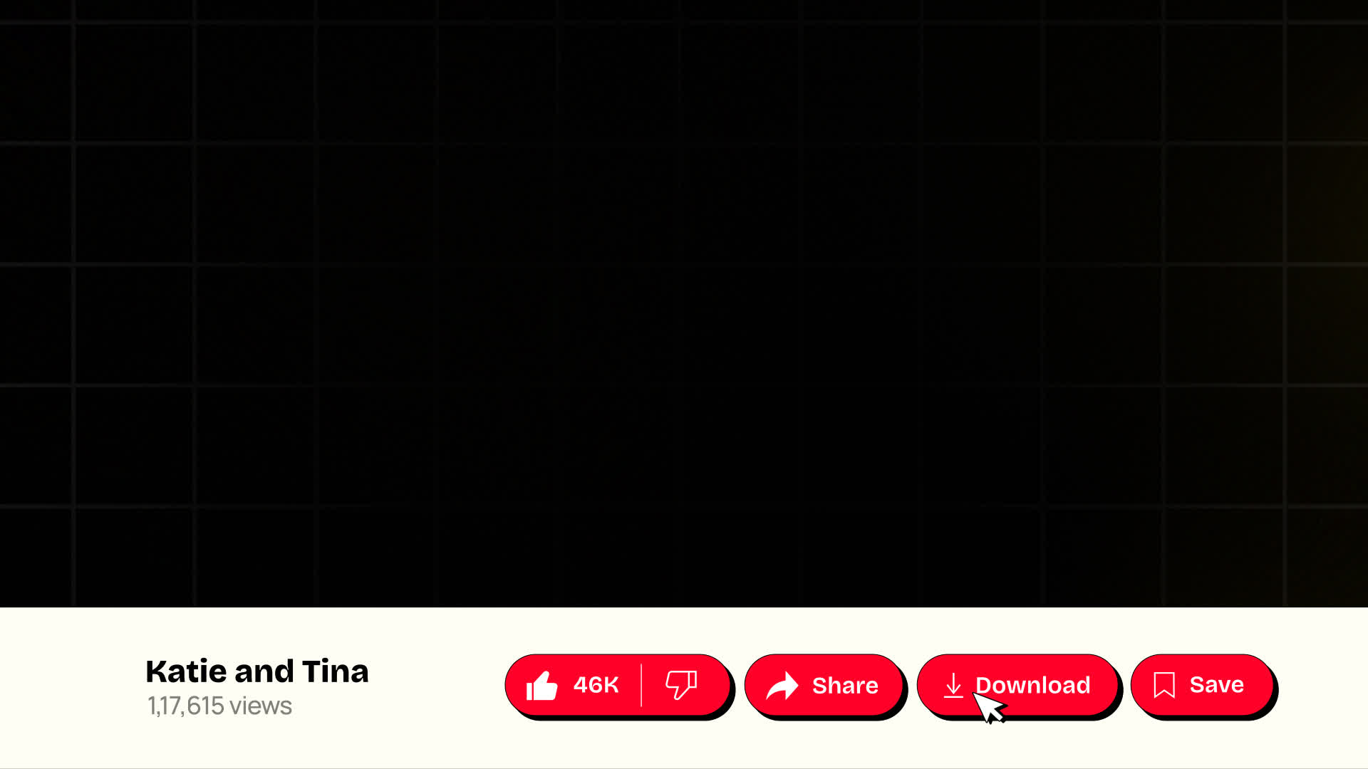 Neo Brutalism YouTube Status Bar With Like Share Download Save Button