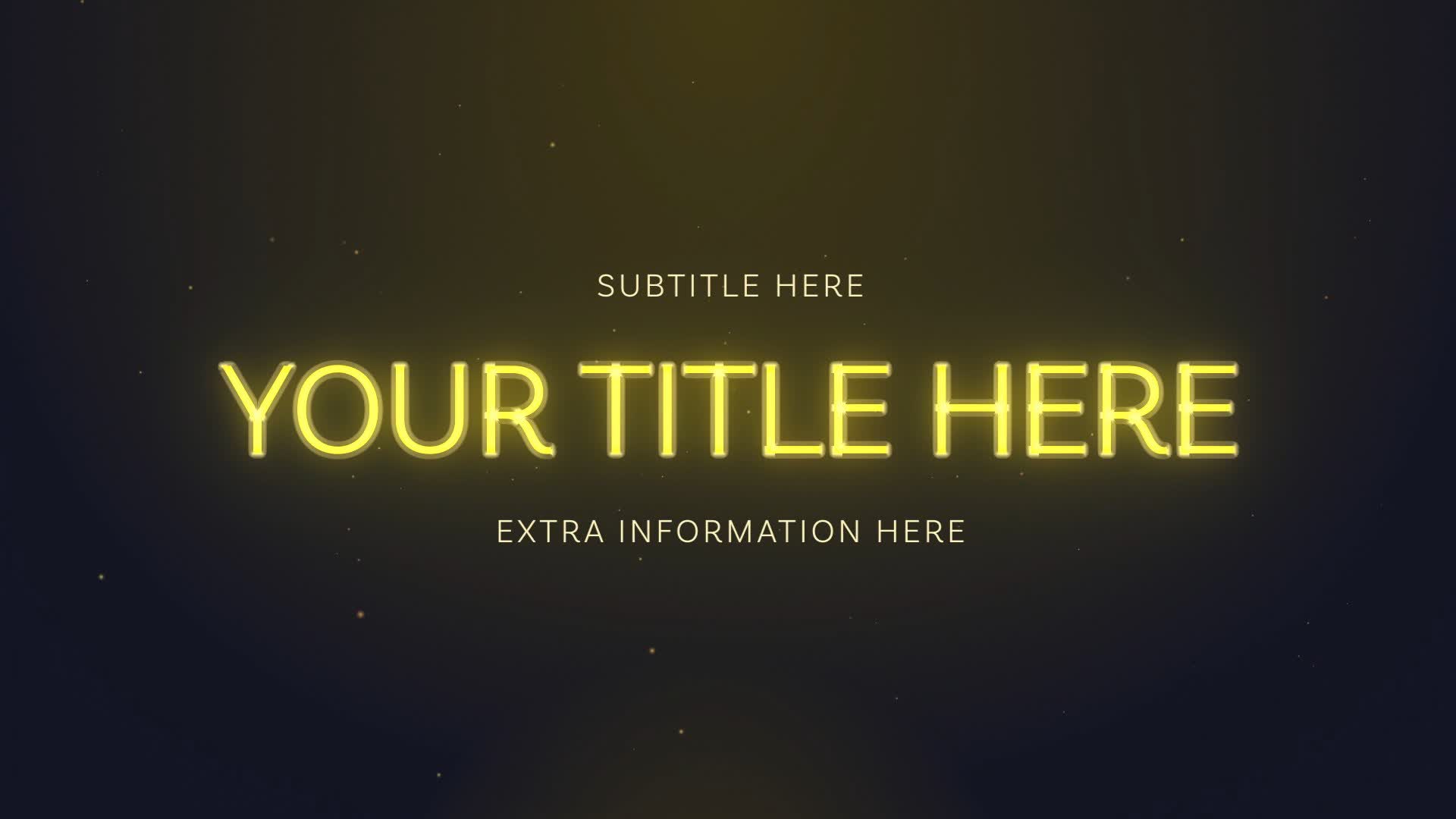 Neon Announcement Title Card