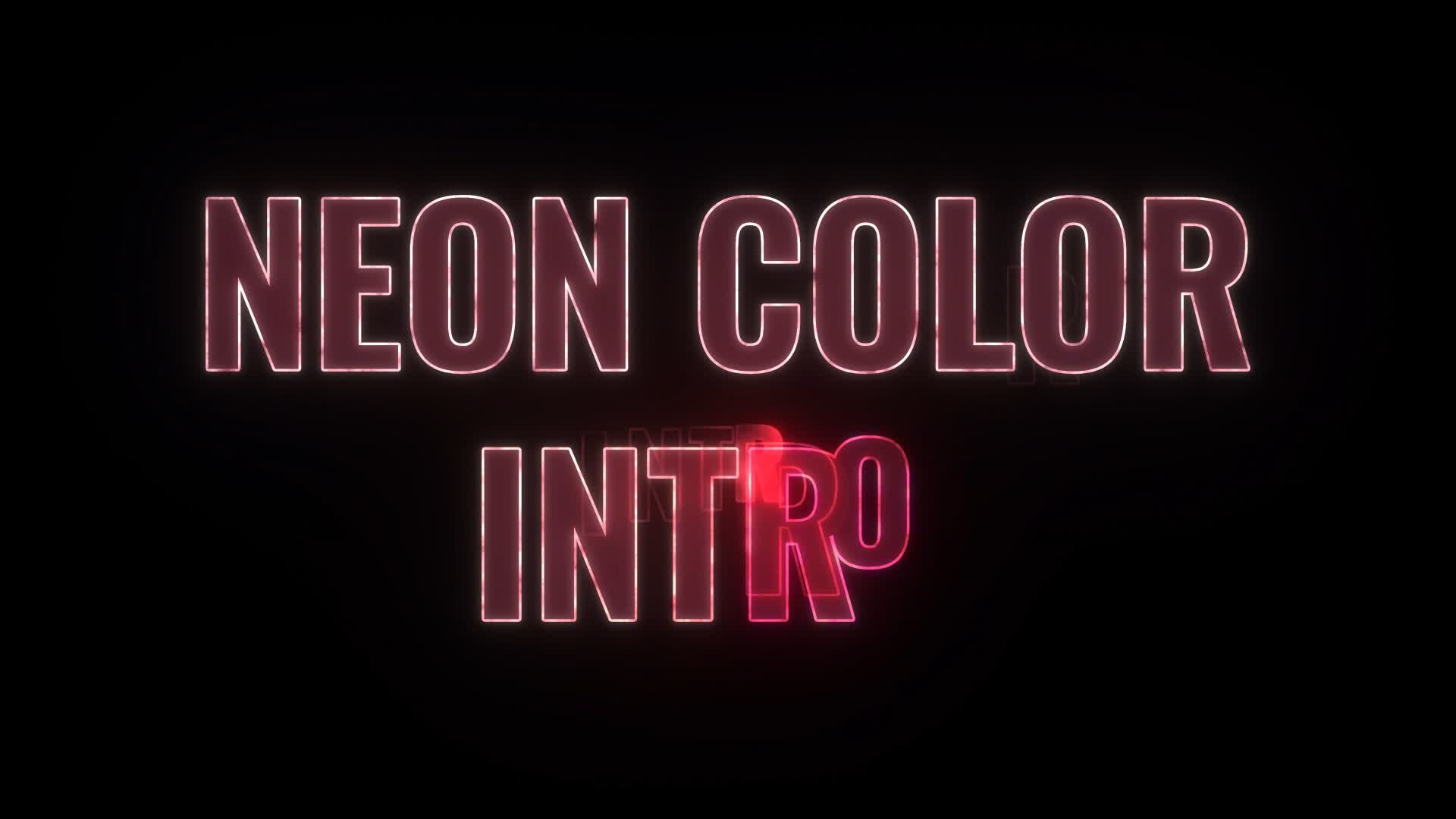 Neon Color Strobe Title Intro