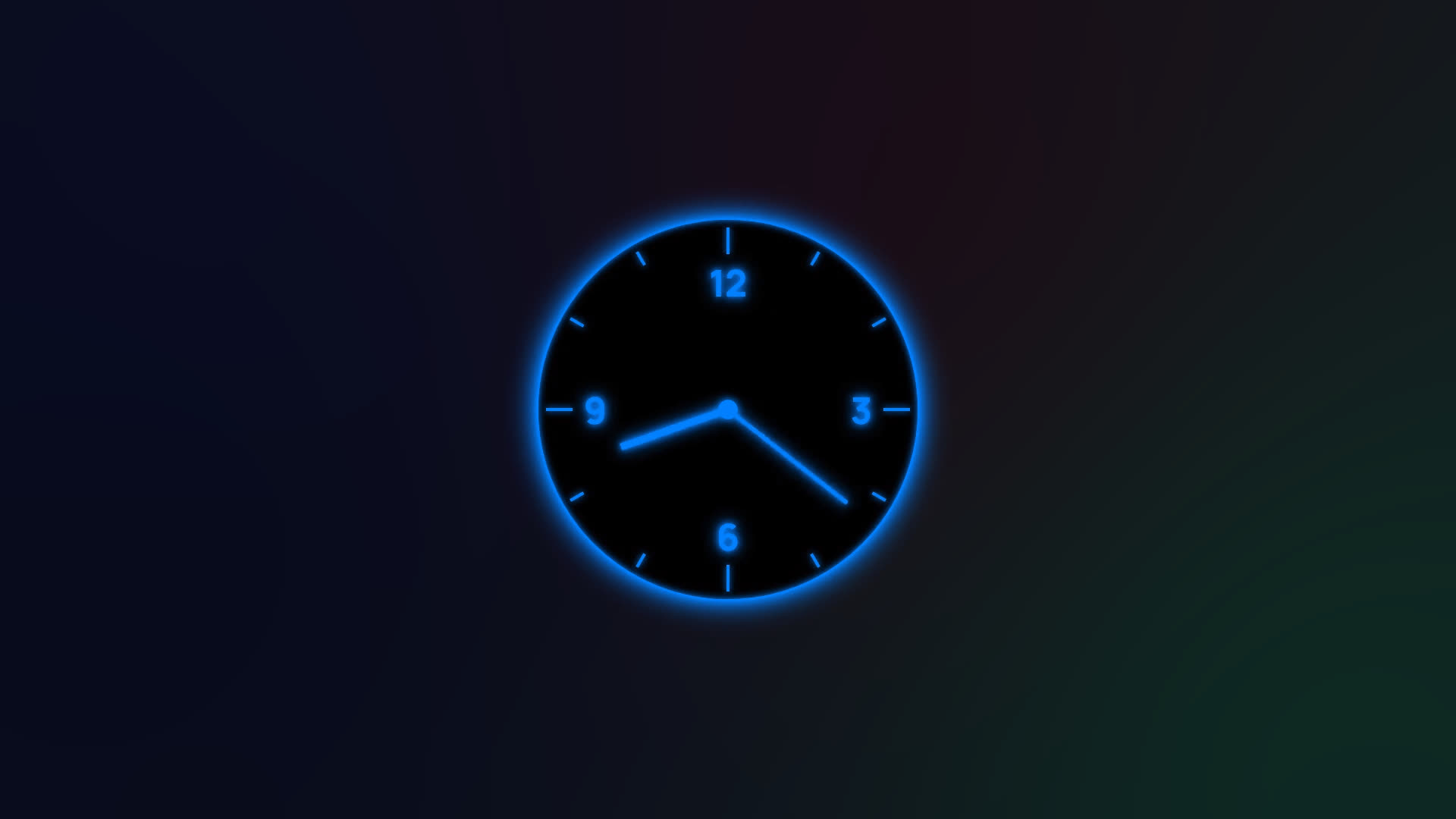 Neon Digital Clock Timelapse
