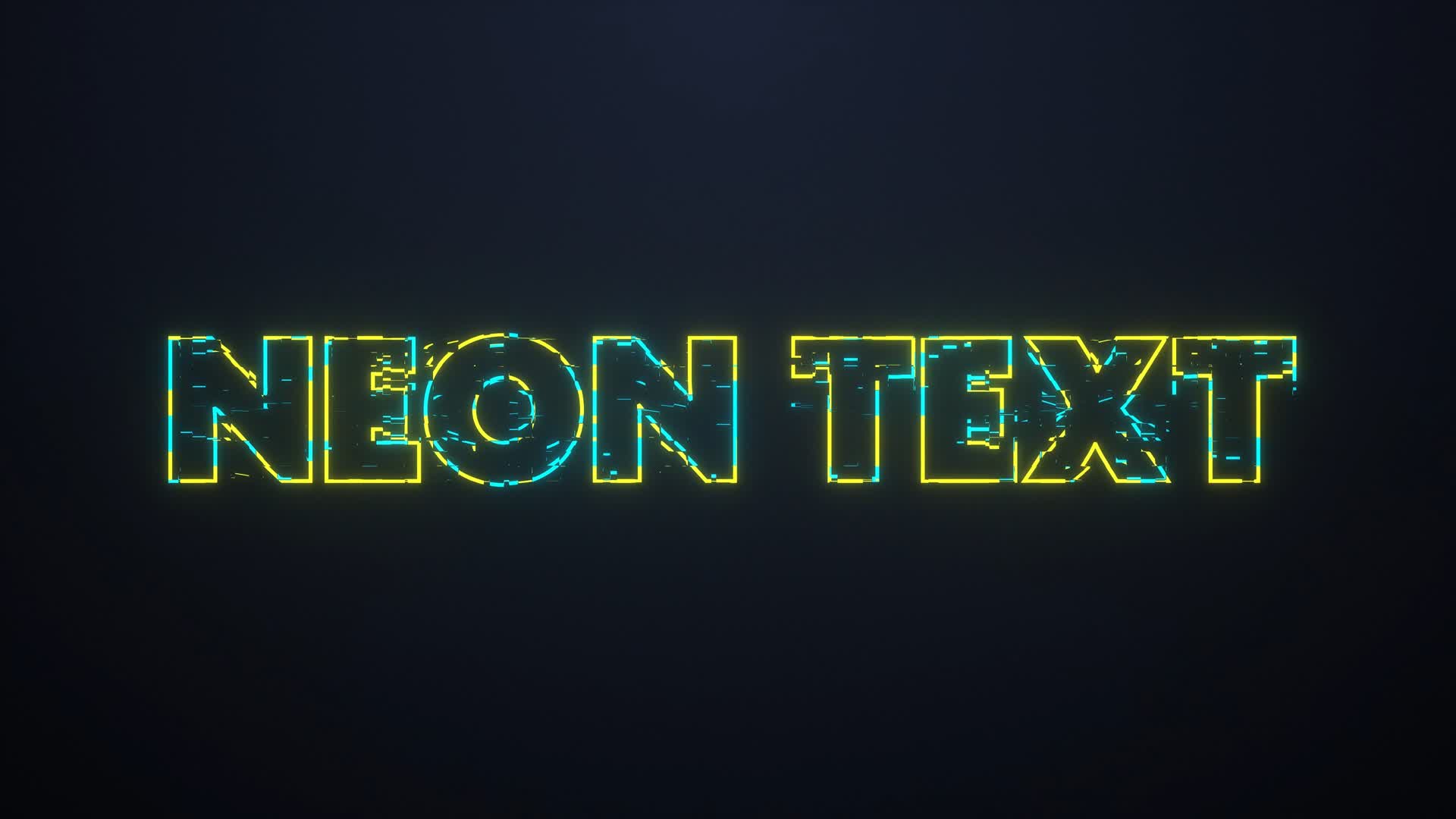 Neon Glitch Distort Glow