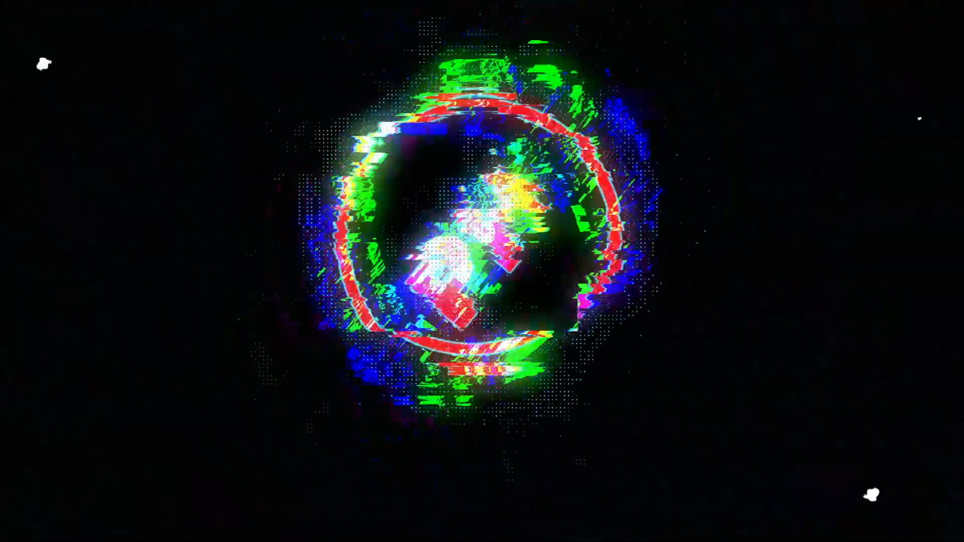 Neon Glitch Logo Reveal