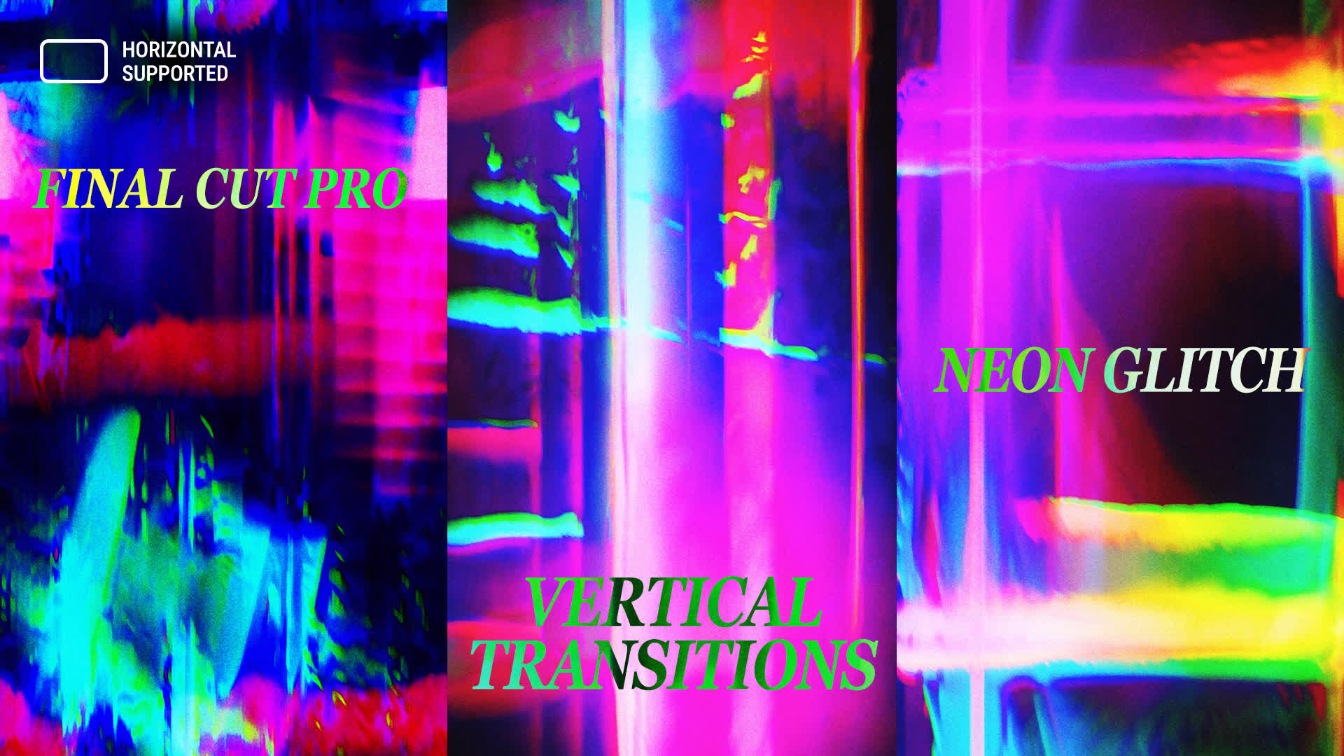 Neon Glitch Transitions