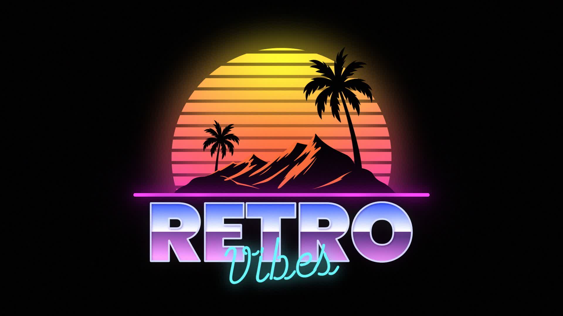 Neon Glow Gradient Title Intro