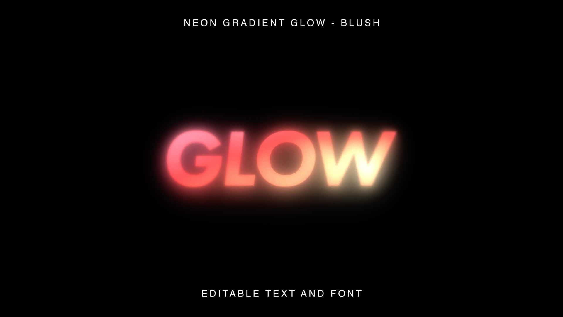 Neon Gradient Glow Text - Blush