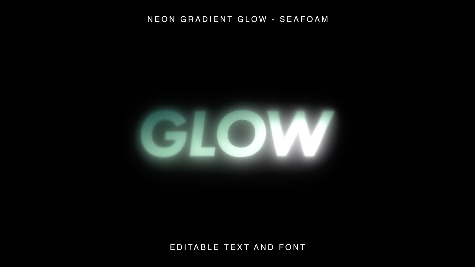 Neon Gradient Glow Text - Seafoam