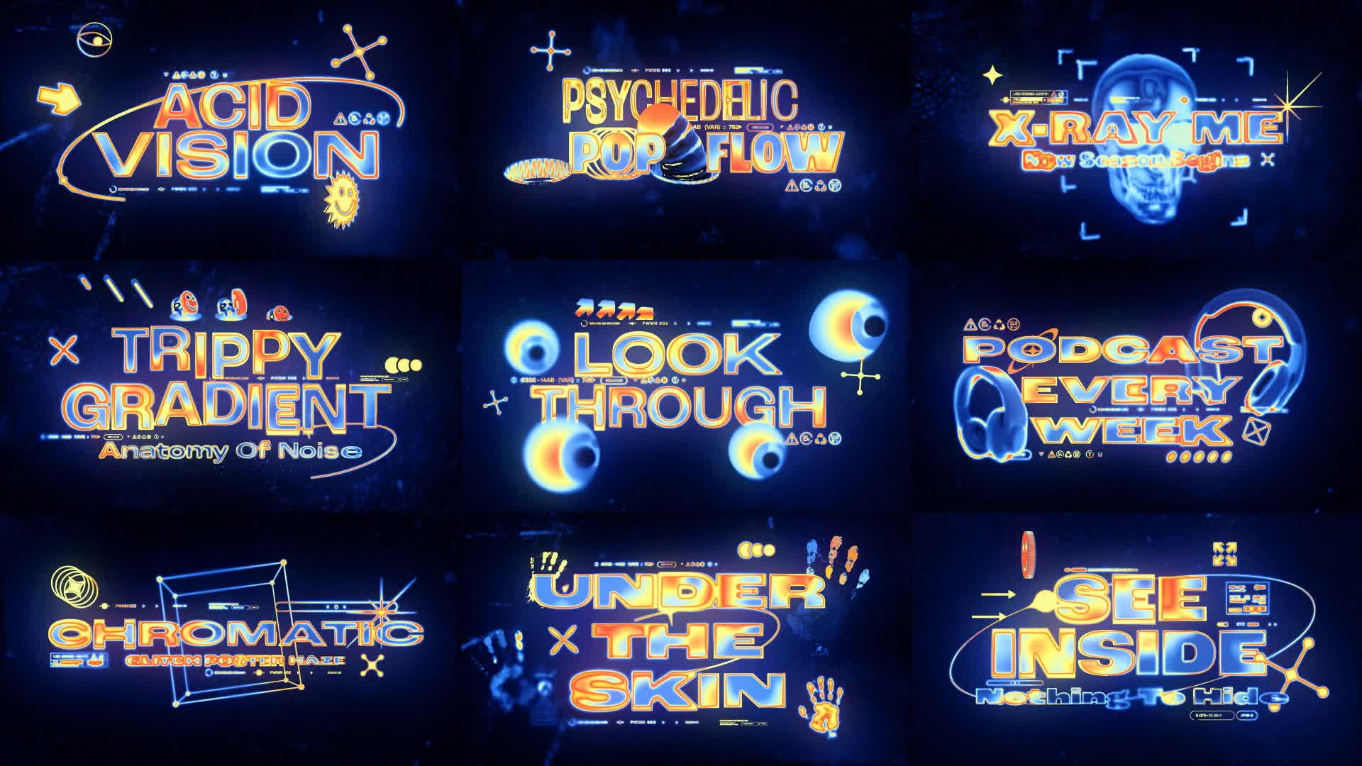 Neon Heat Gradient Titles