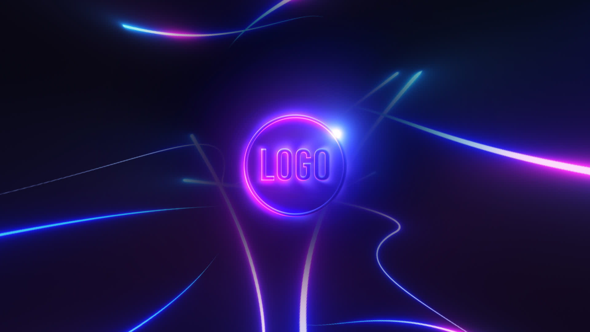 Neon Lines Logo Reveal