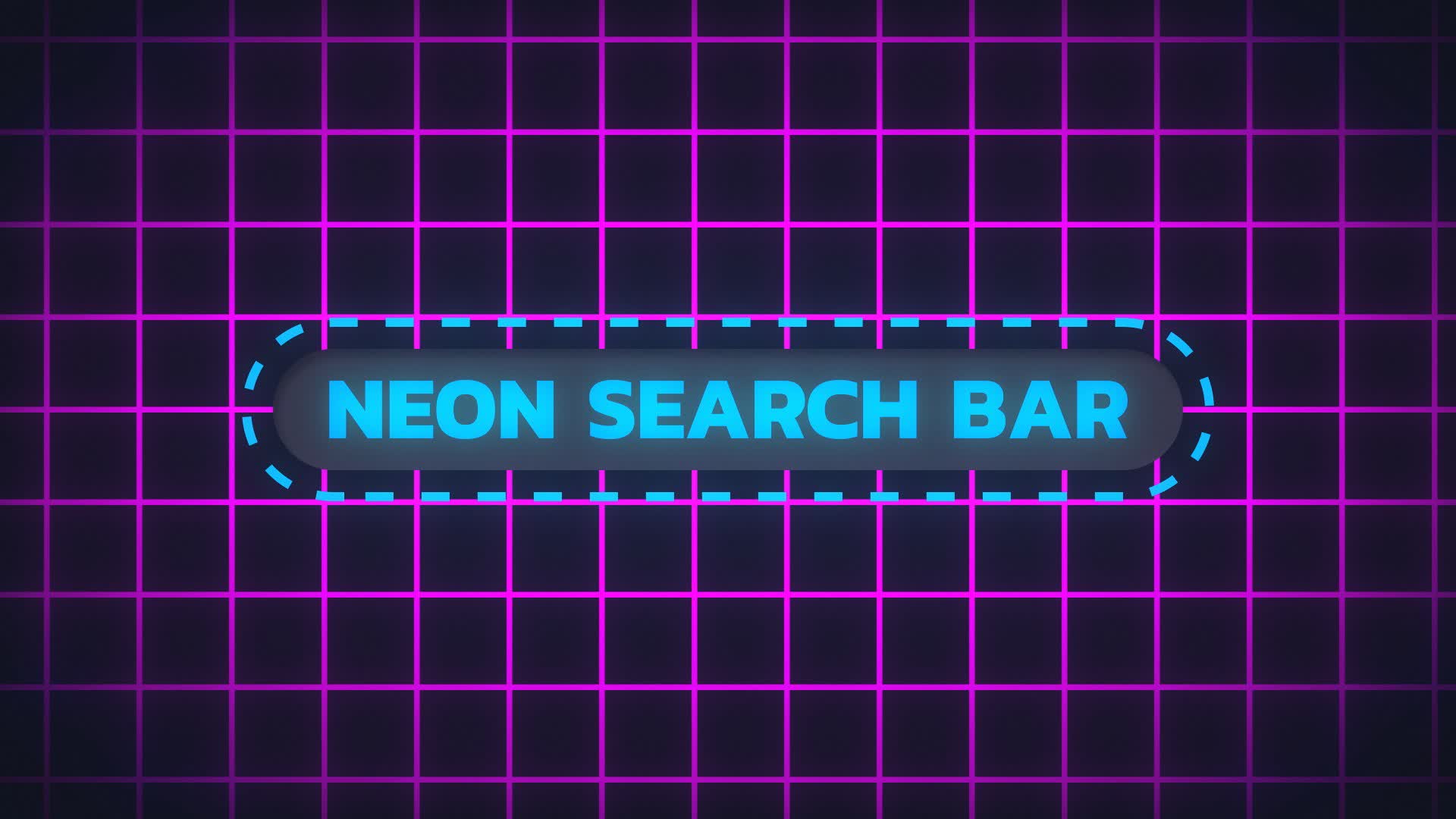 Neon Search Bar Title