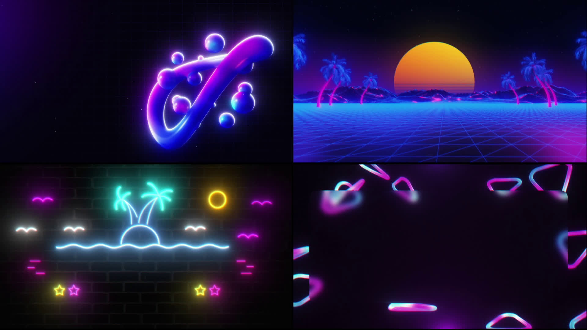 Neon Synthwave Backgrounds