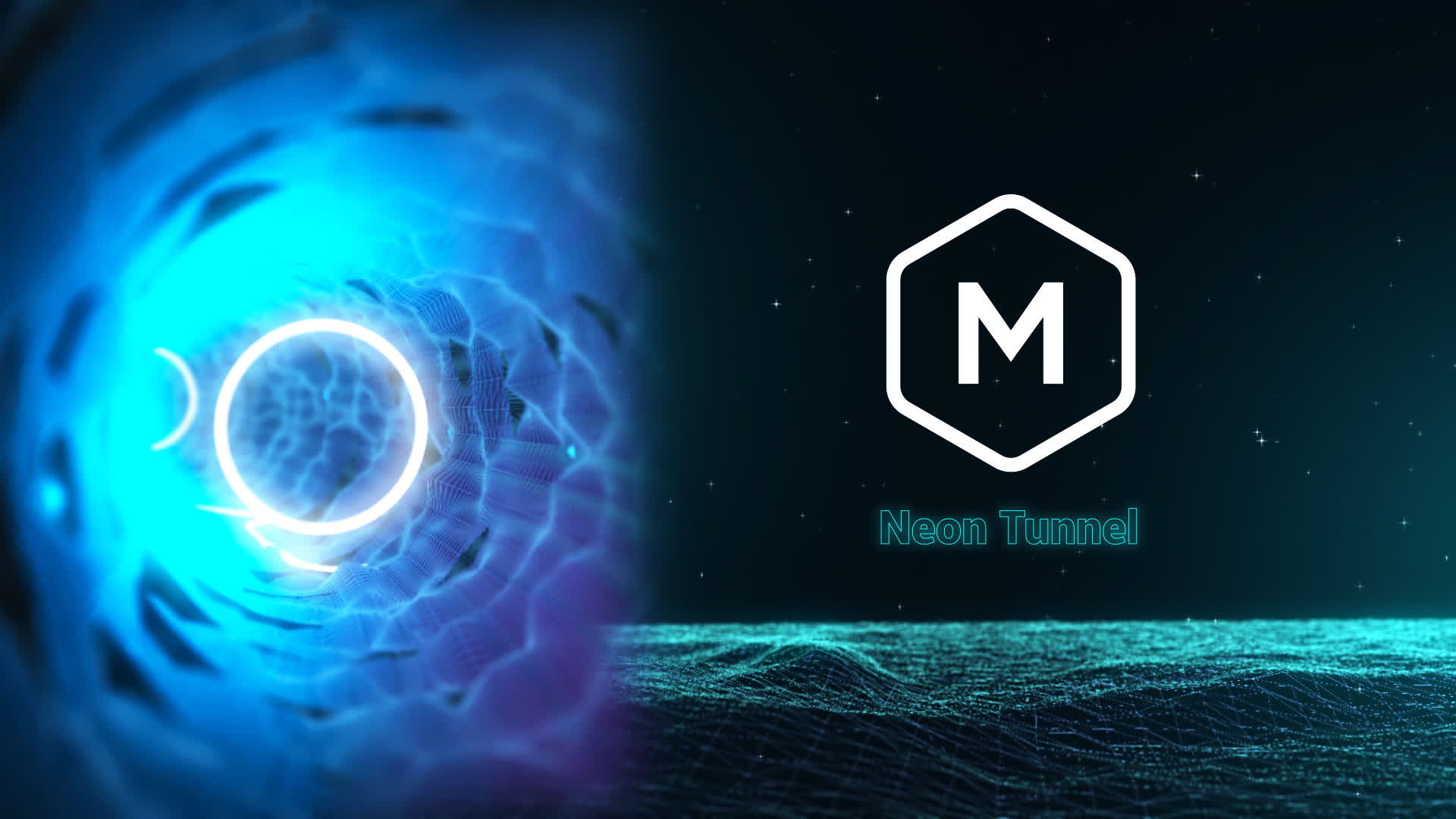 Neon Tunnel Logo Reveal