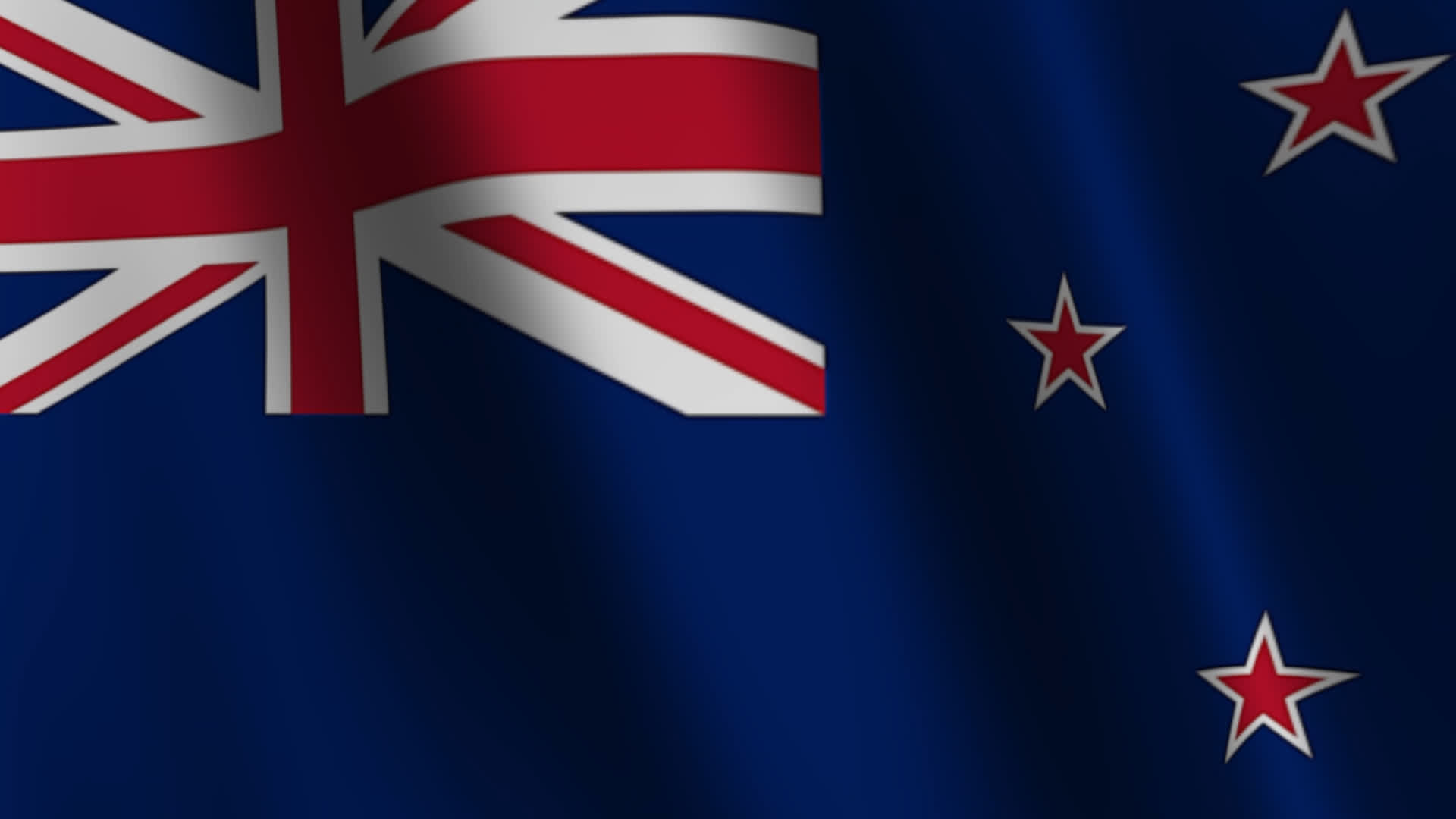 New Zealand Flag Waving