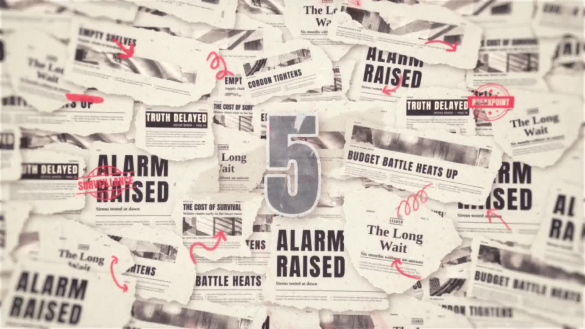 Newspaper Collage Countdown From Ten To One