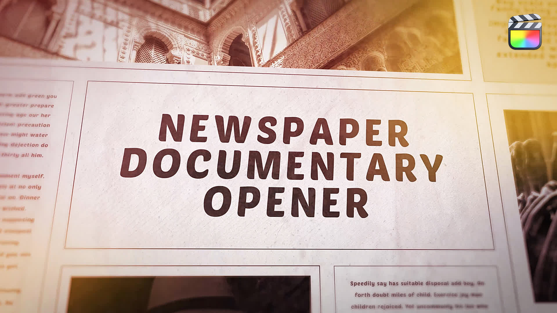 Newspaper Documentary Opener