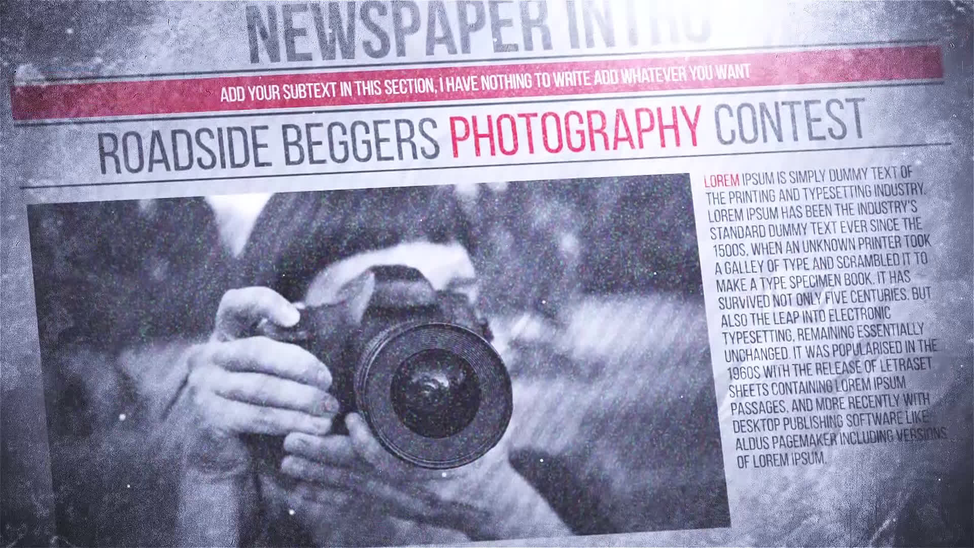 Newspaper Freeze Promo