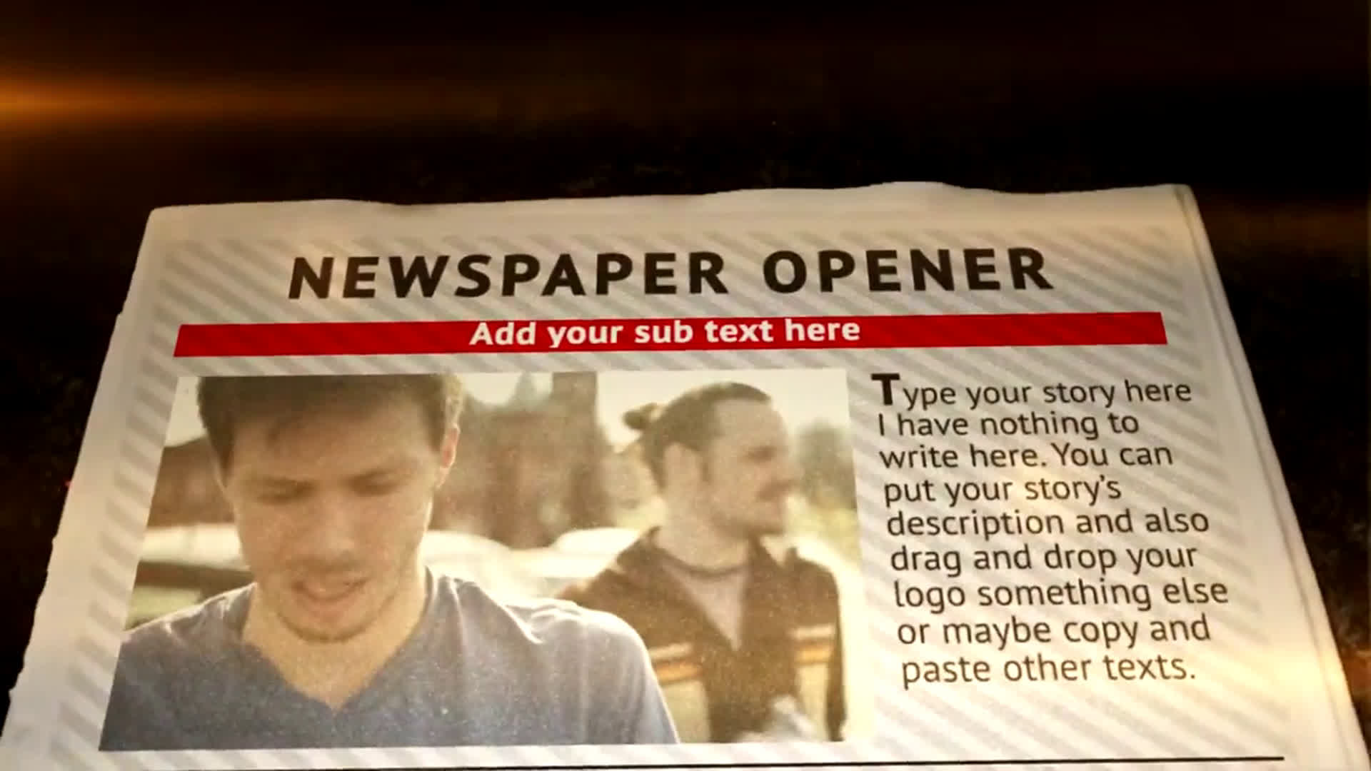 Newspaper 3D Intro