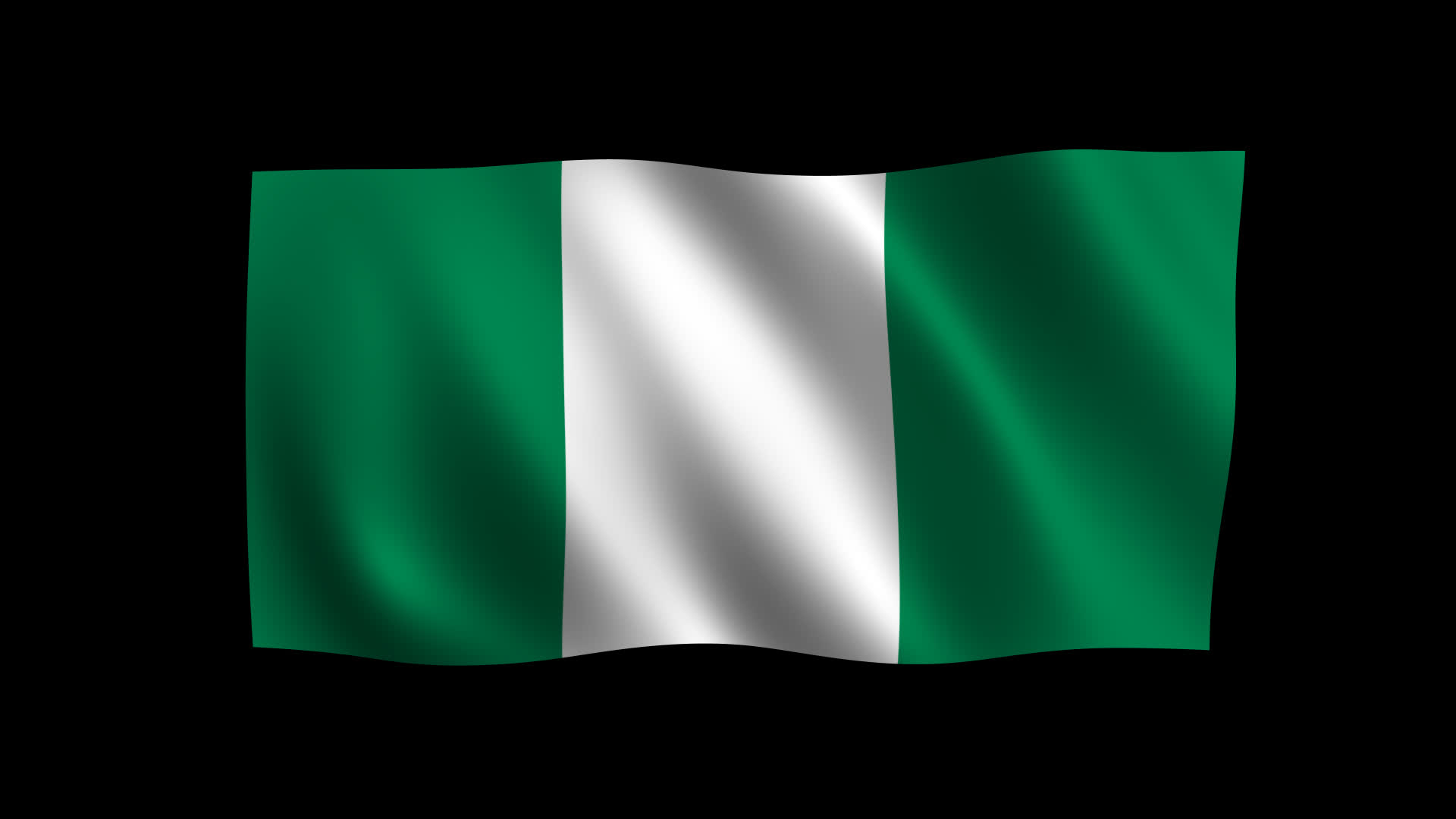 Nigeria Flag Waving Animation