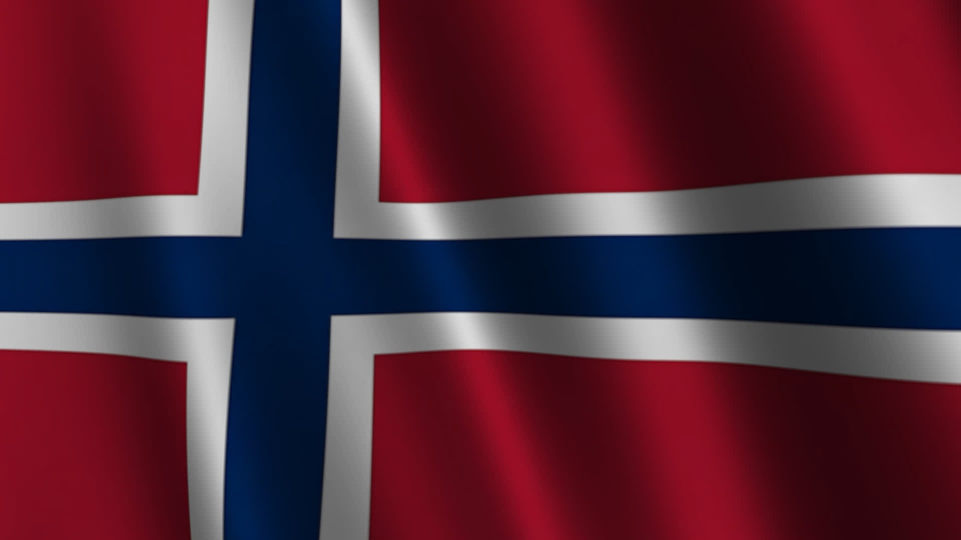 Norway Union Jack Flag Waving