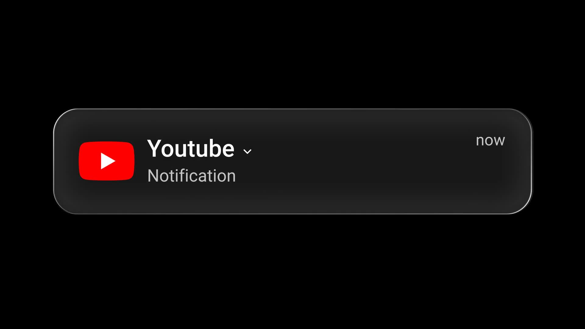Youtube Notification Glassmorphism