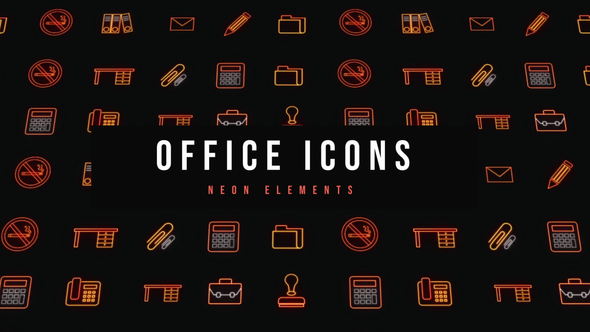 Office Neon Icons