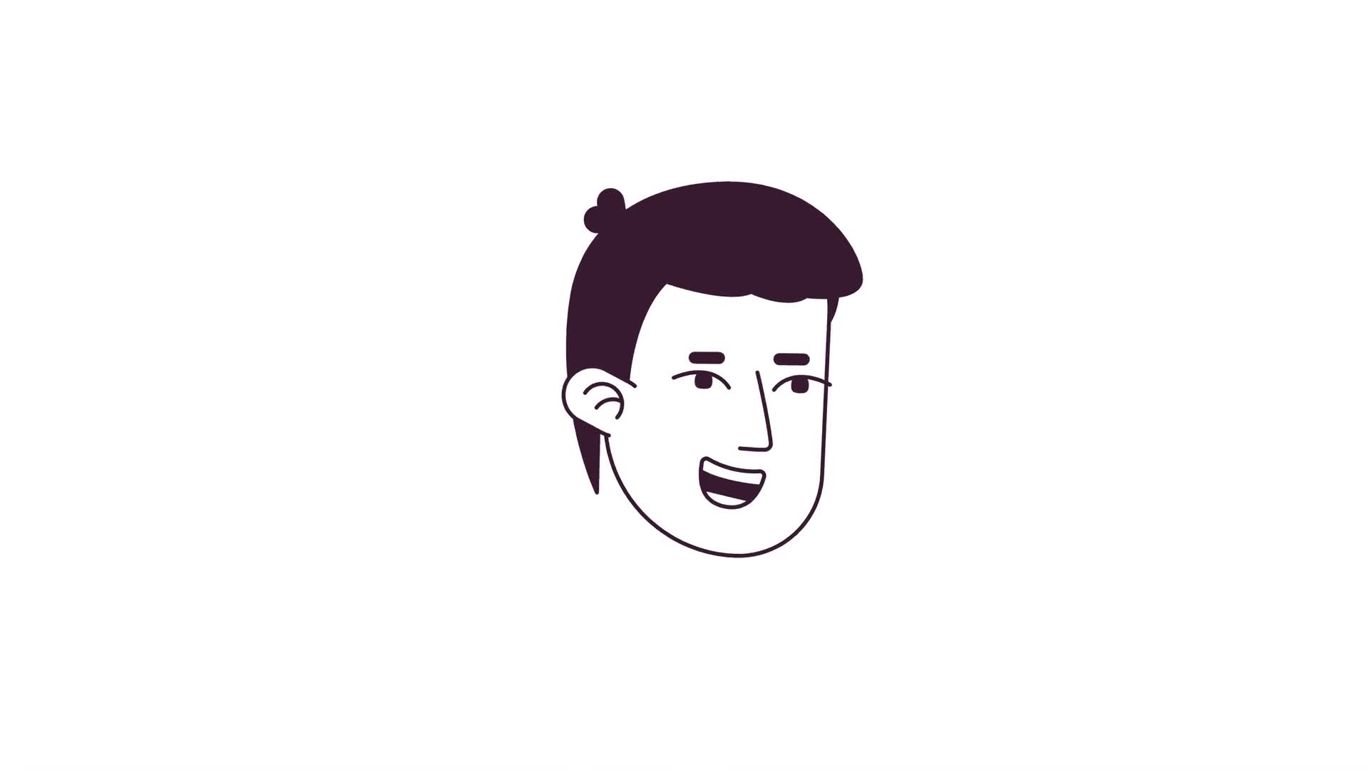 Office worker people icons animation