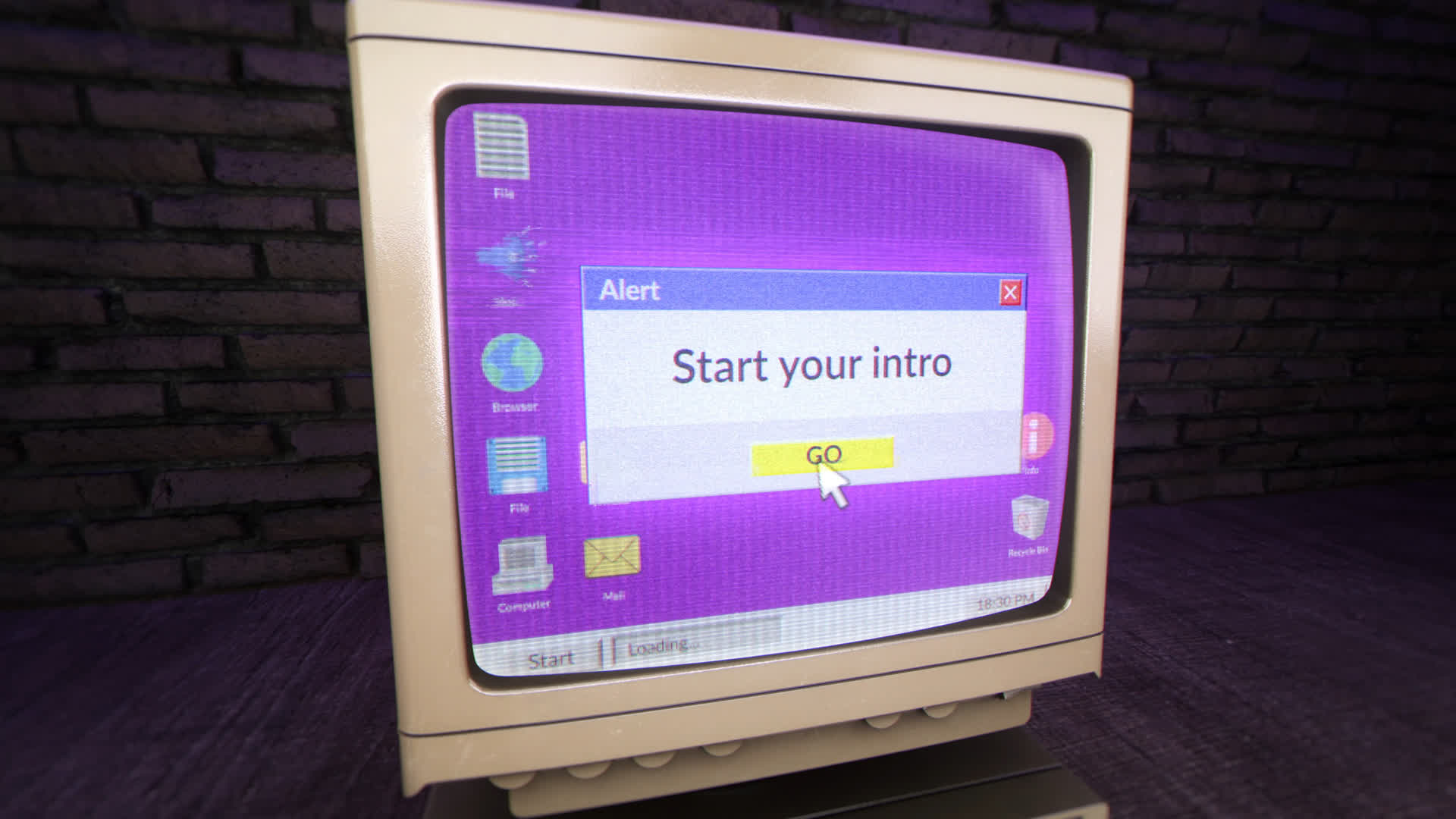 Old Computer Glitch Logo Intro