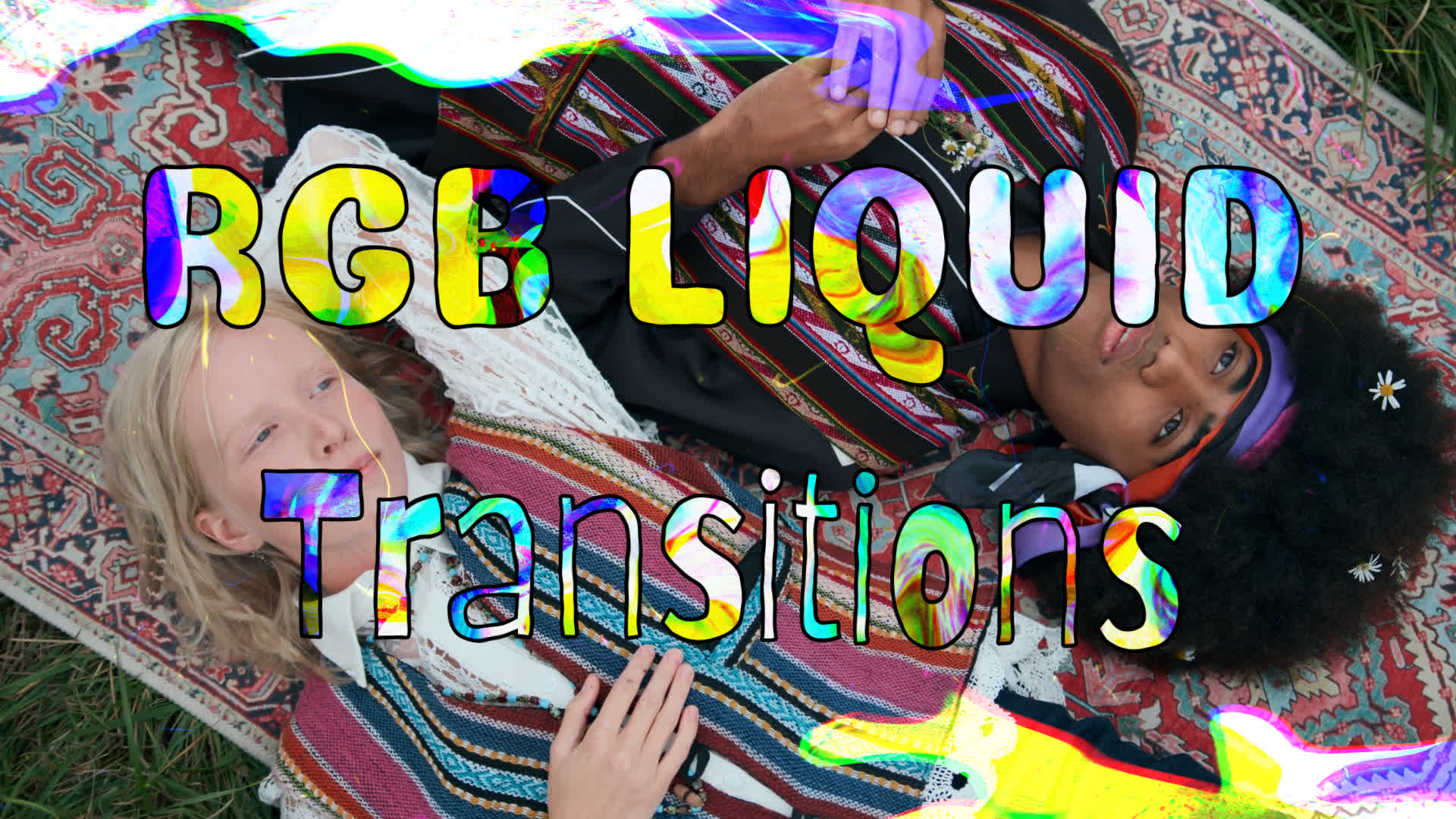 Pack Of 10 RGB Liquid Transitions On Black Loop
