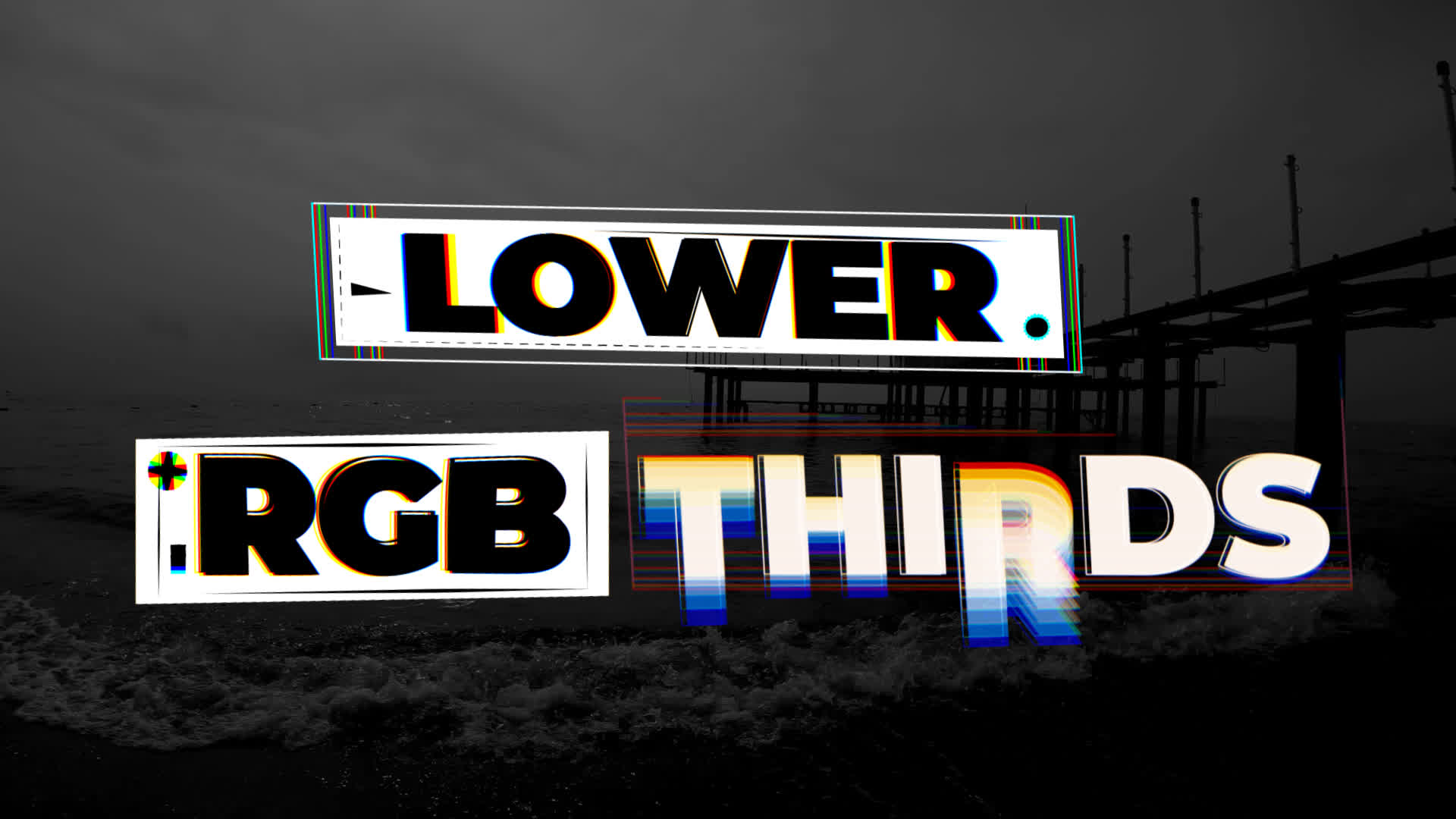 Pack Of 10 RGB Lower Thirds On Alpha