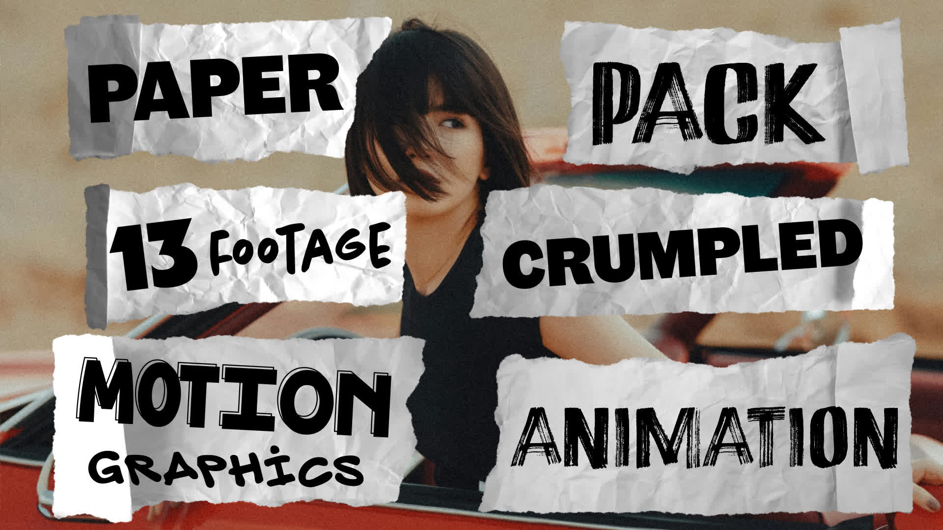 Pack Of 13 Crumpled Paper Animation