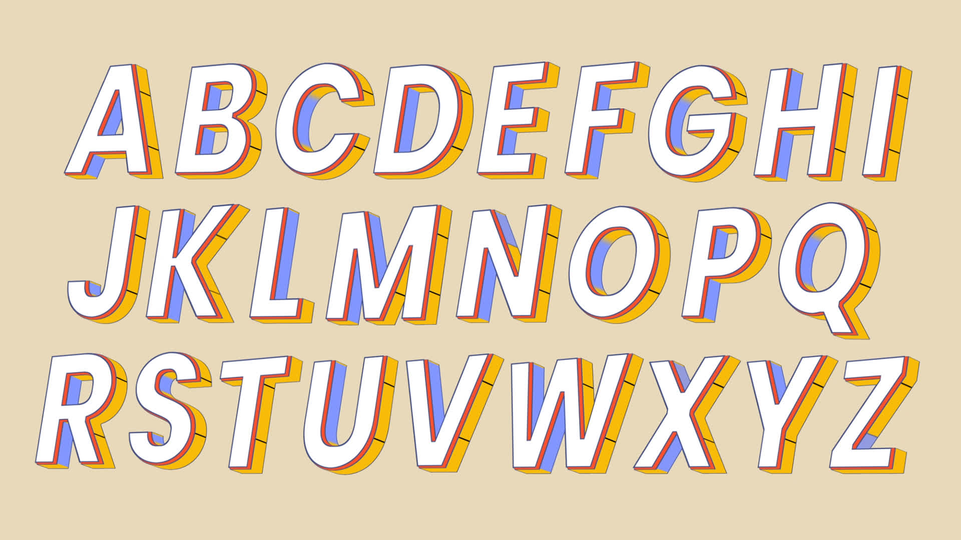 Pack Of 26 Typetoon Alphabet