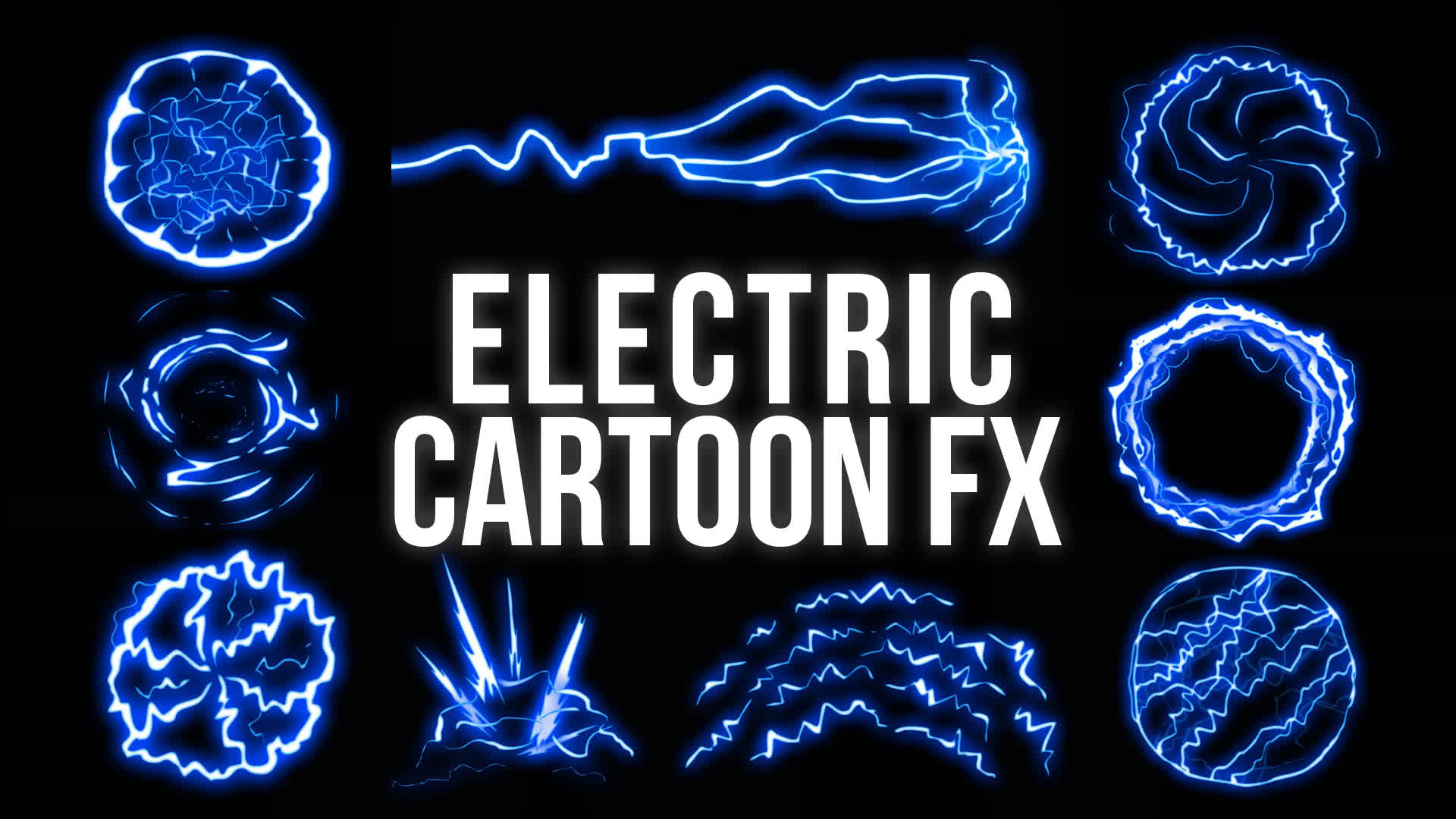 Pack Of 34 Cartoon Electric On Alpha
