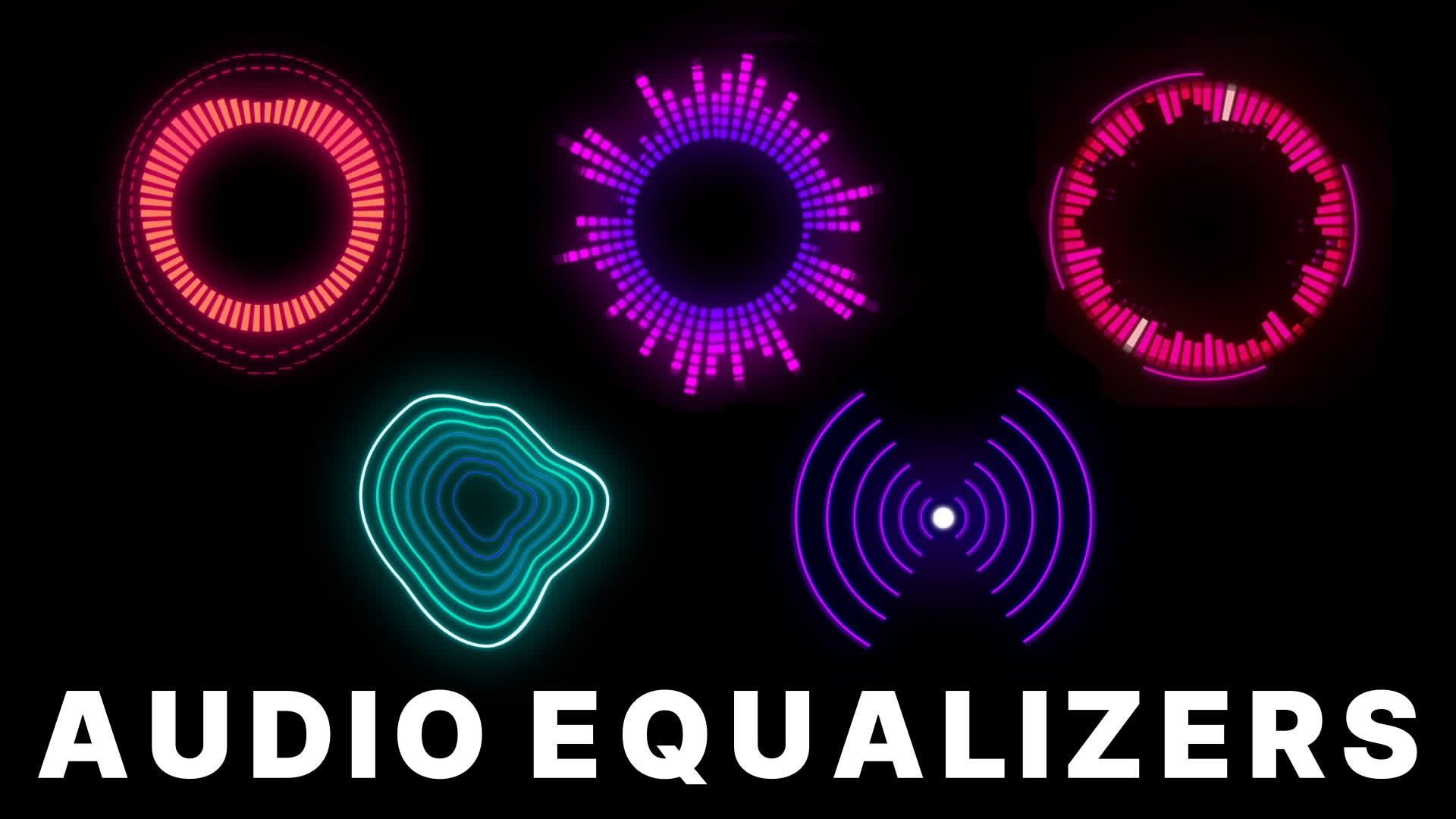 Pack Of 5 Neon Equalizers On Alpha