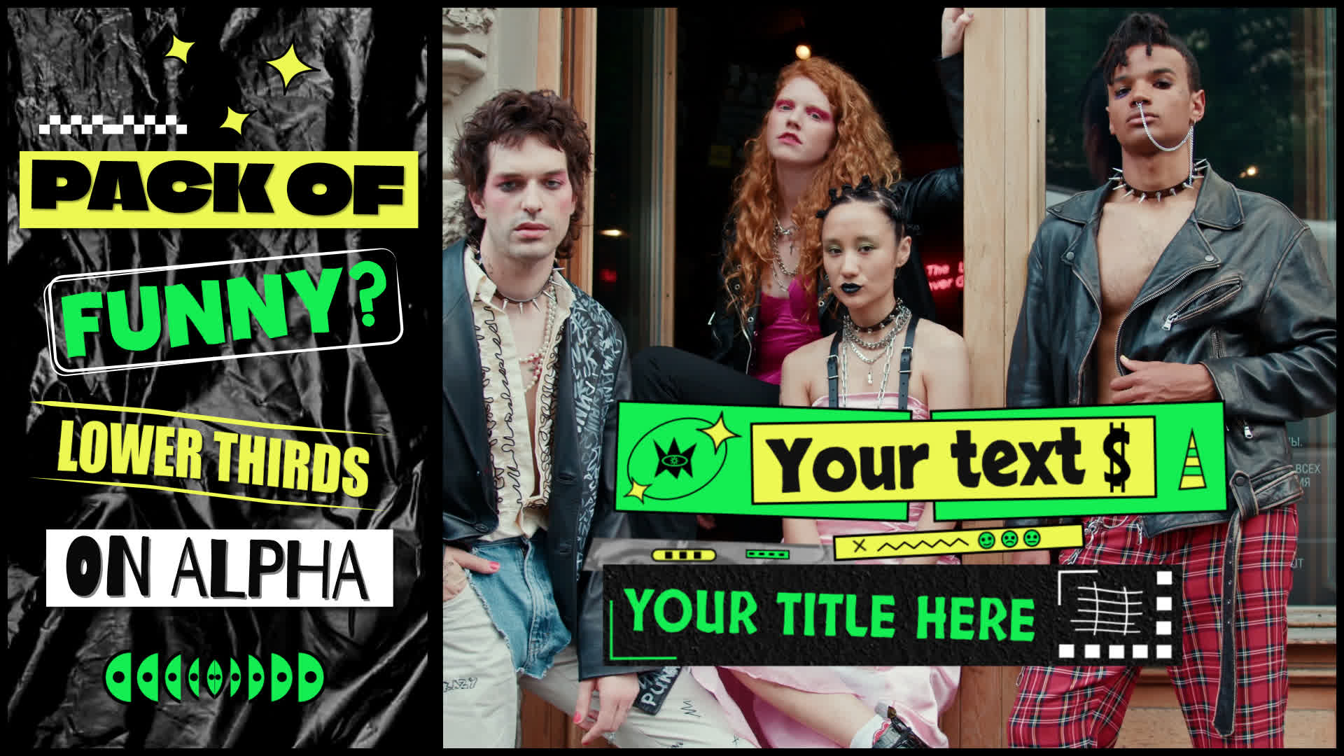 Pack Of 9 Fun Lower Thirds On Alpha