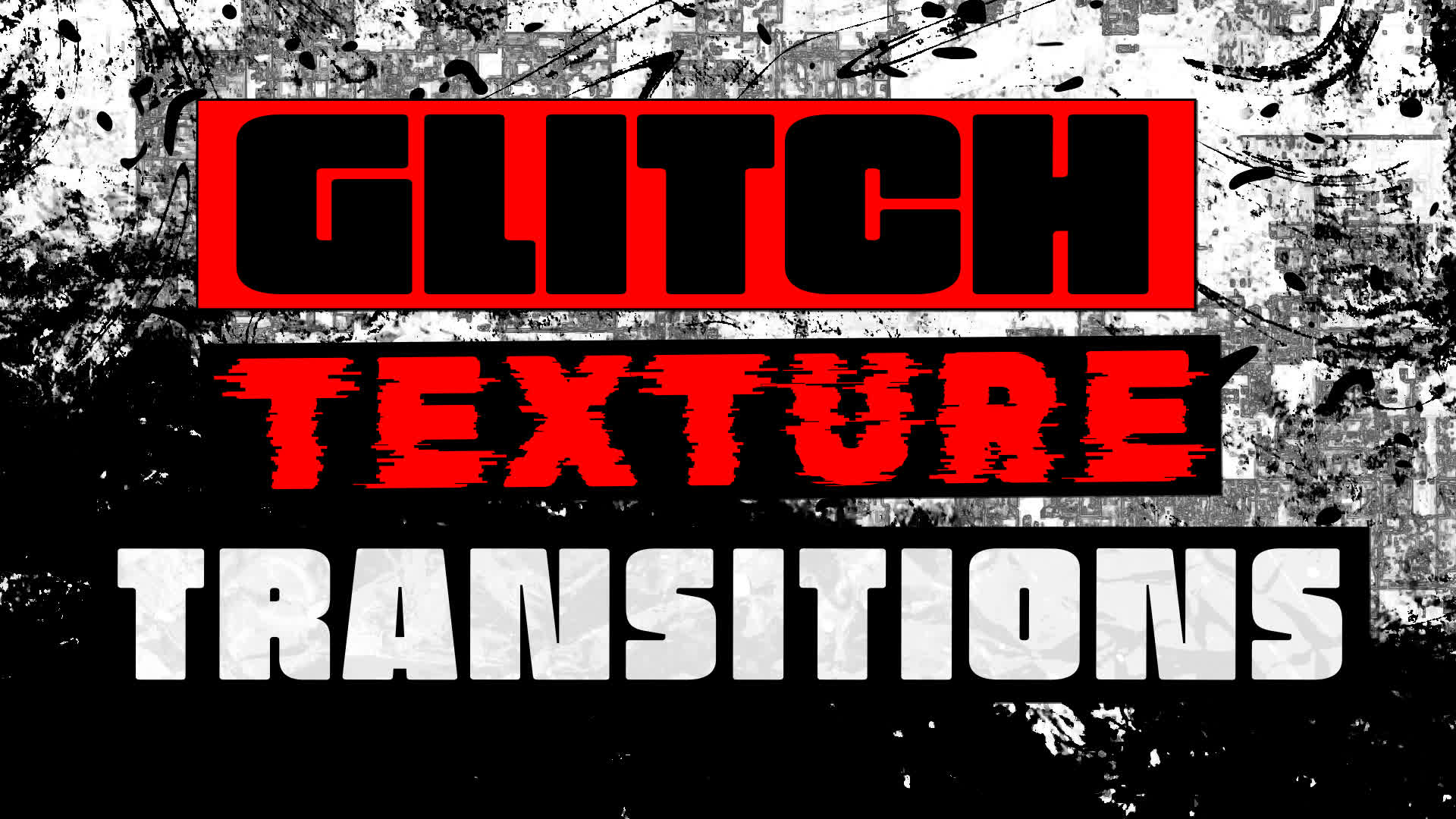 Pack Of 9 Glitch Texture Transition On Black