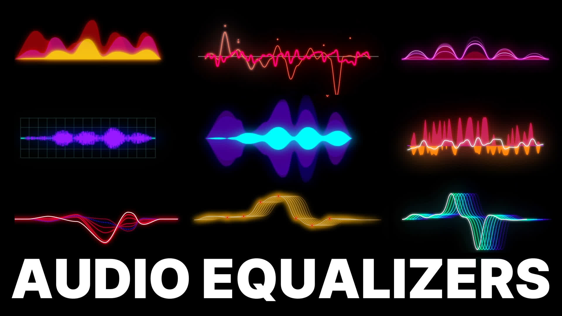 Pack Of 9 Neon Equalizers On Alpha