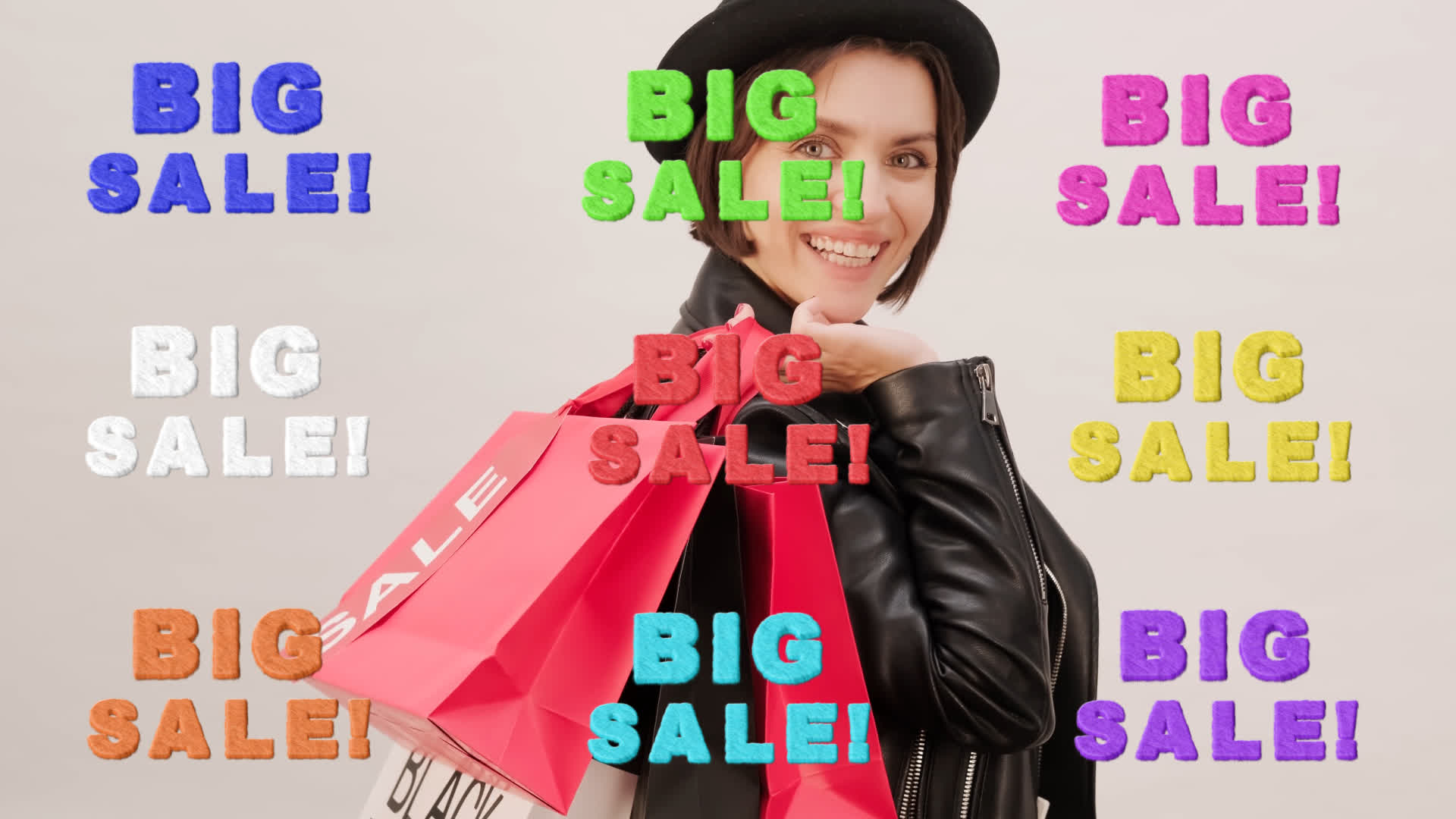Pack Of Big Sale Text On Alpha
