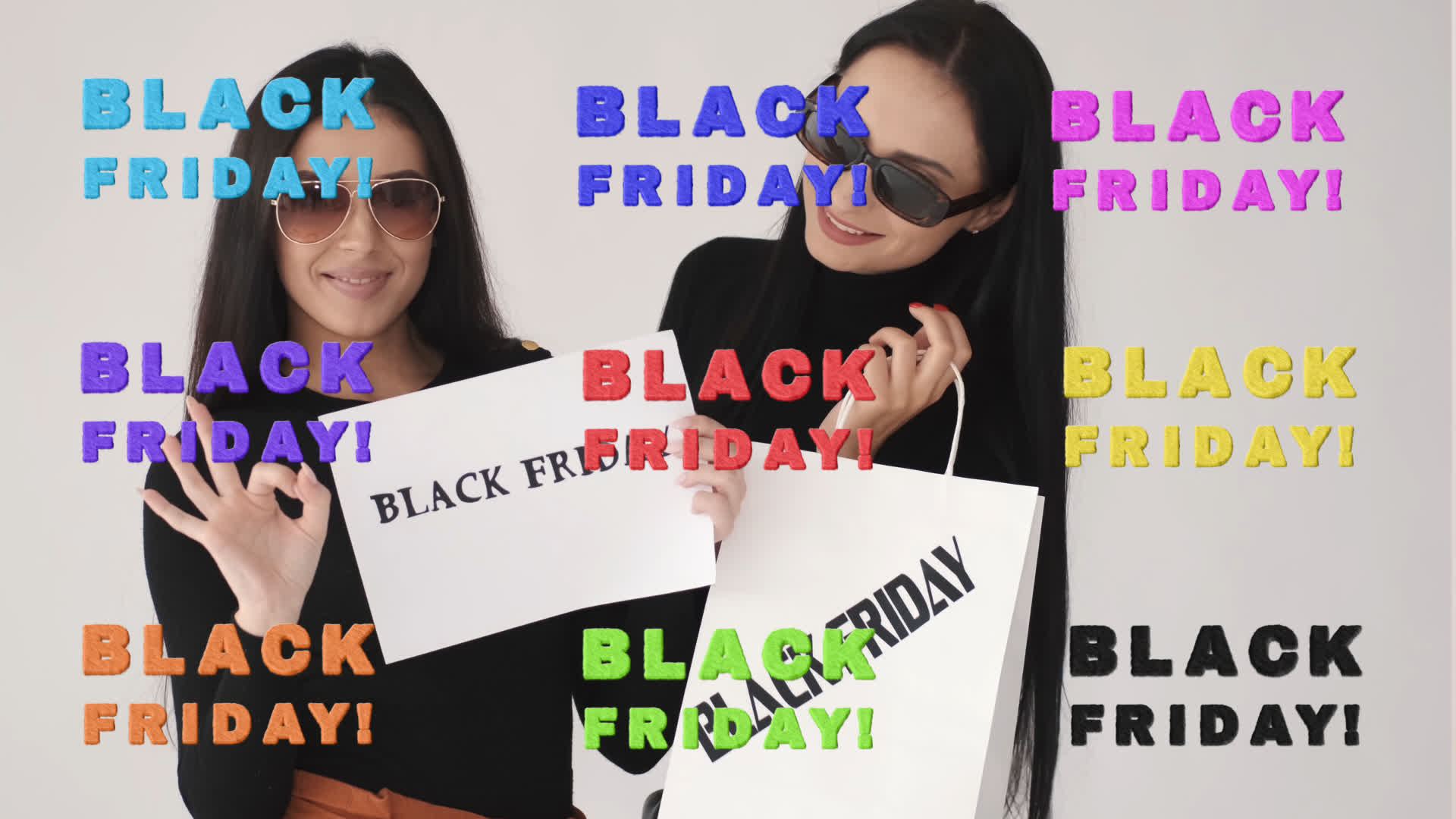 Pack Of Black Friday Text On Alpha