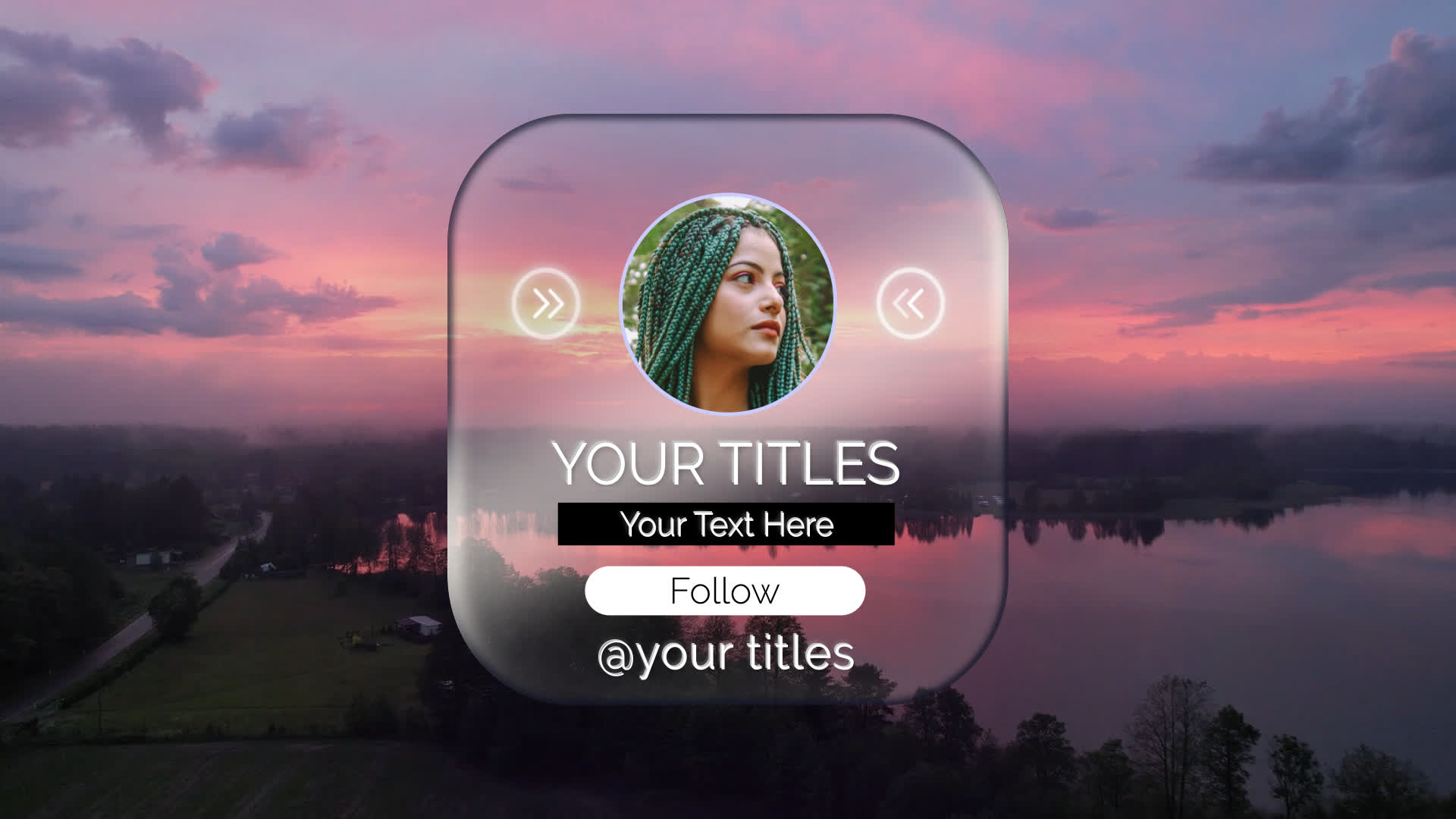 Pack Of Glass Lower Thirds On Alpha