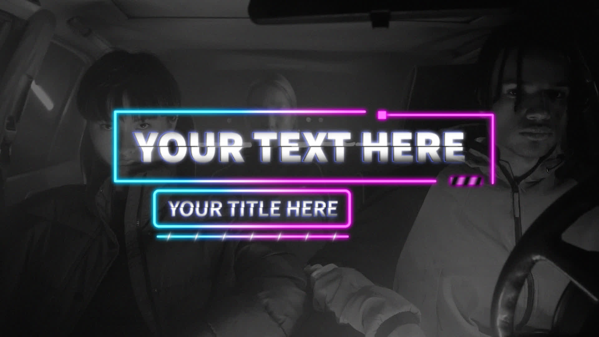 Pack Of Glow Lower Thirds On Alpha