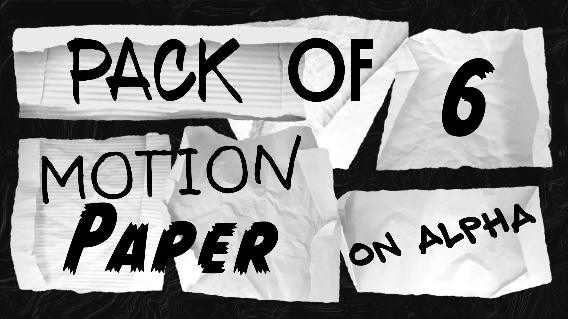 Pack Of Motion Paper On Alpha Channel