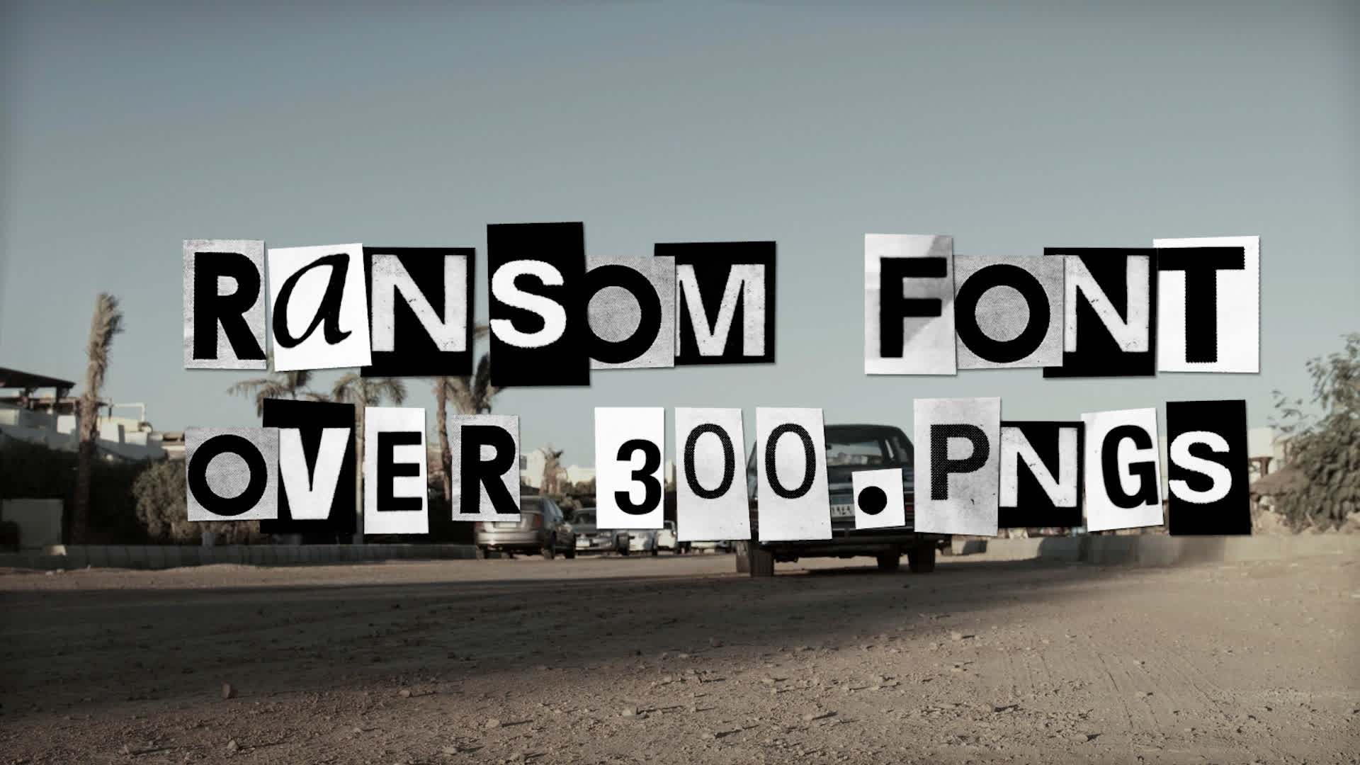 Pack Of Ransom Black And White Retro Alphabets