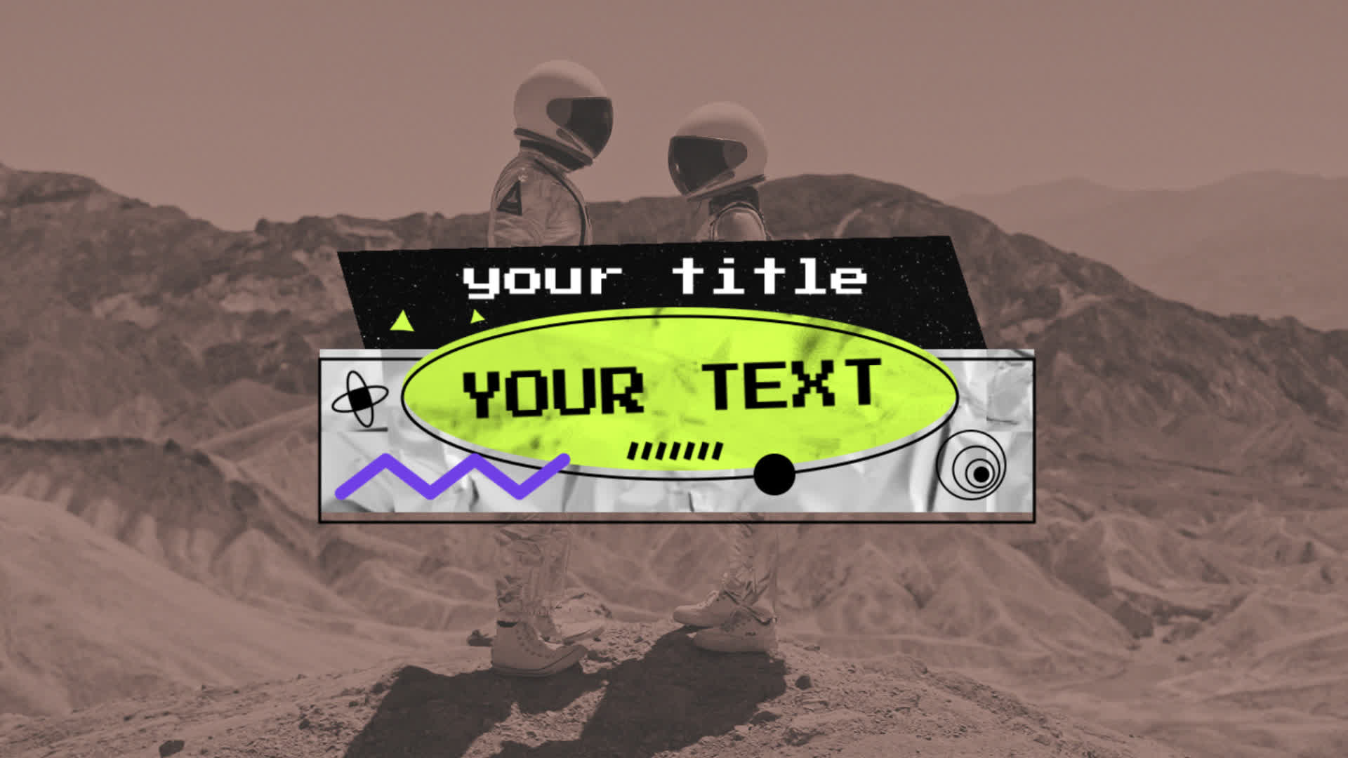 Pack Of Space Lower Thirds On Alpha