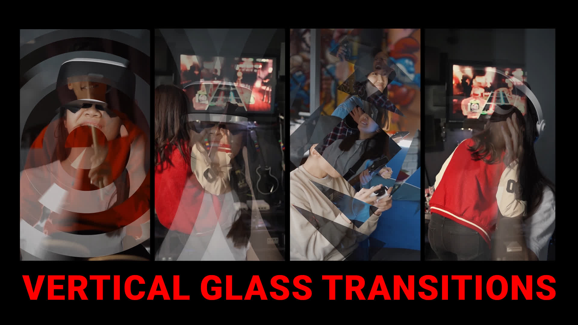 Pack Of Vertical Glass Transitions - Mirage